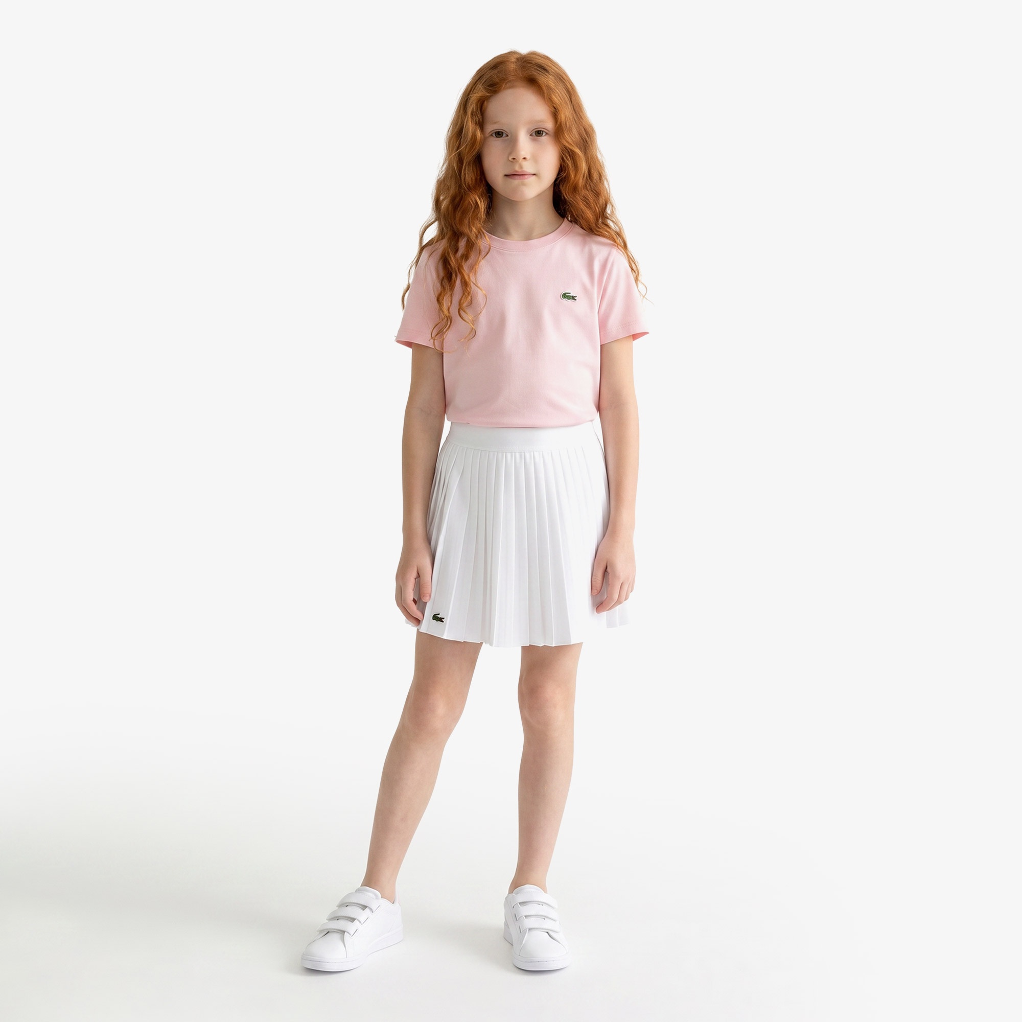 Çocuk Bisiklet Yaka Açık Pembe T-Shirt