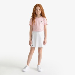 Çocuk Bisiklet Yaka Açık Pembe T-Shirt Pembe