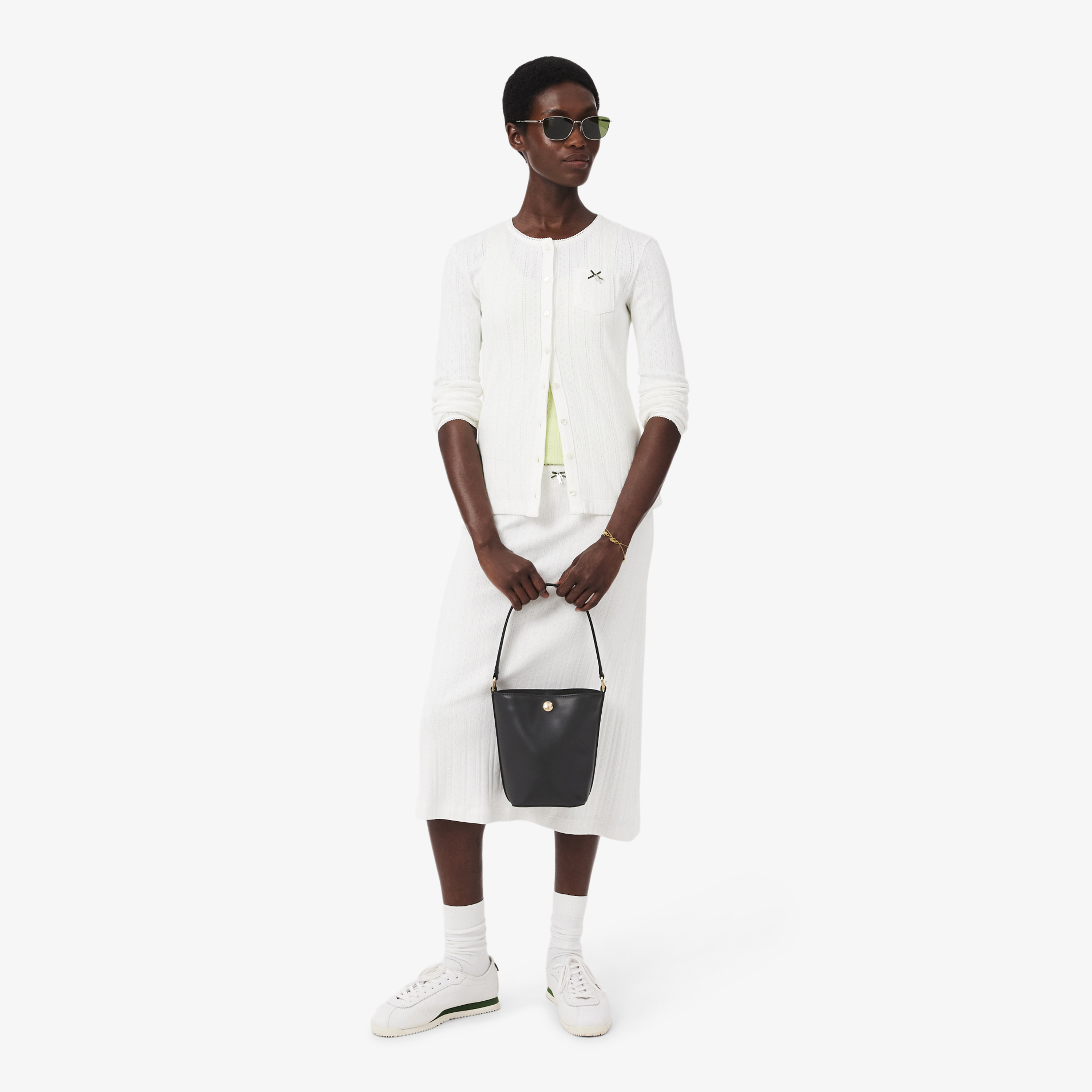 Lacoste Small Tennis Bliss Kadın Deri Siyah Postacı Çantası görsel 4