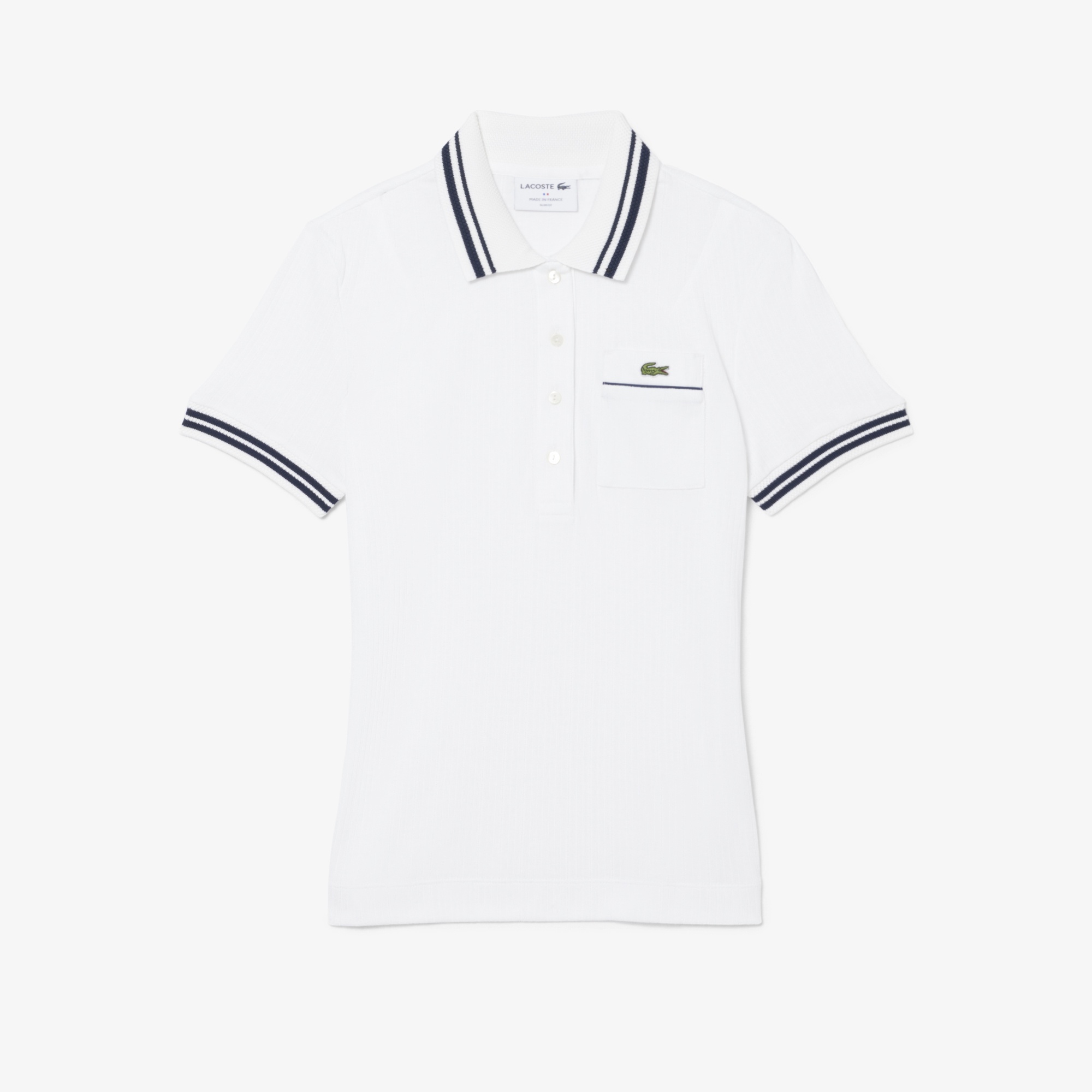 Kadın Slim Fit Beyaz Polo