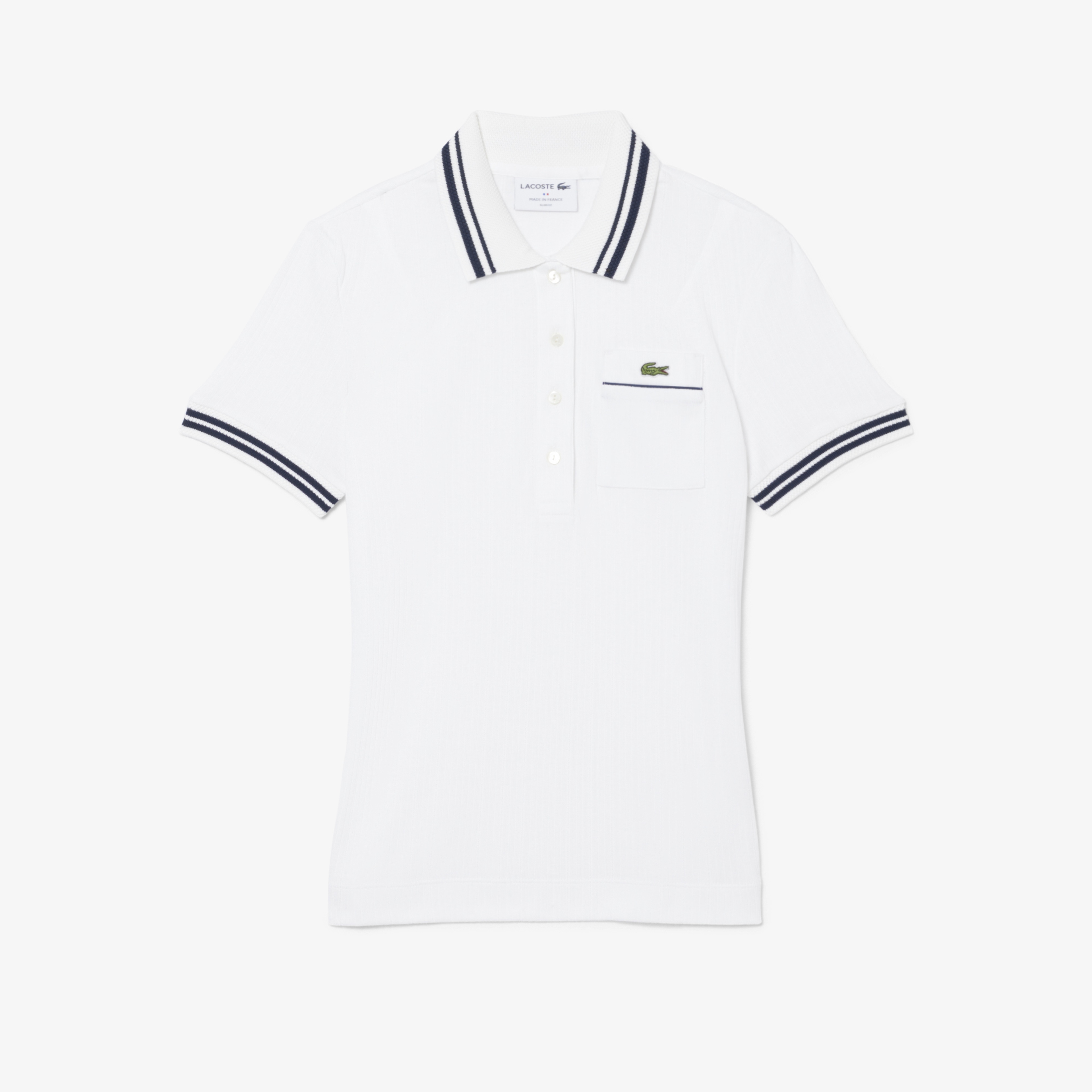 Kadın Slim Fit Beyaz Polo