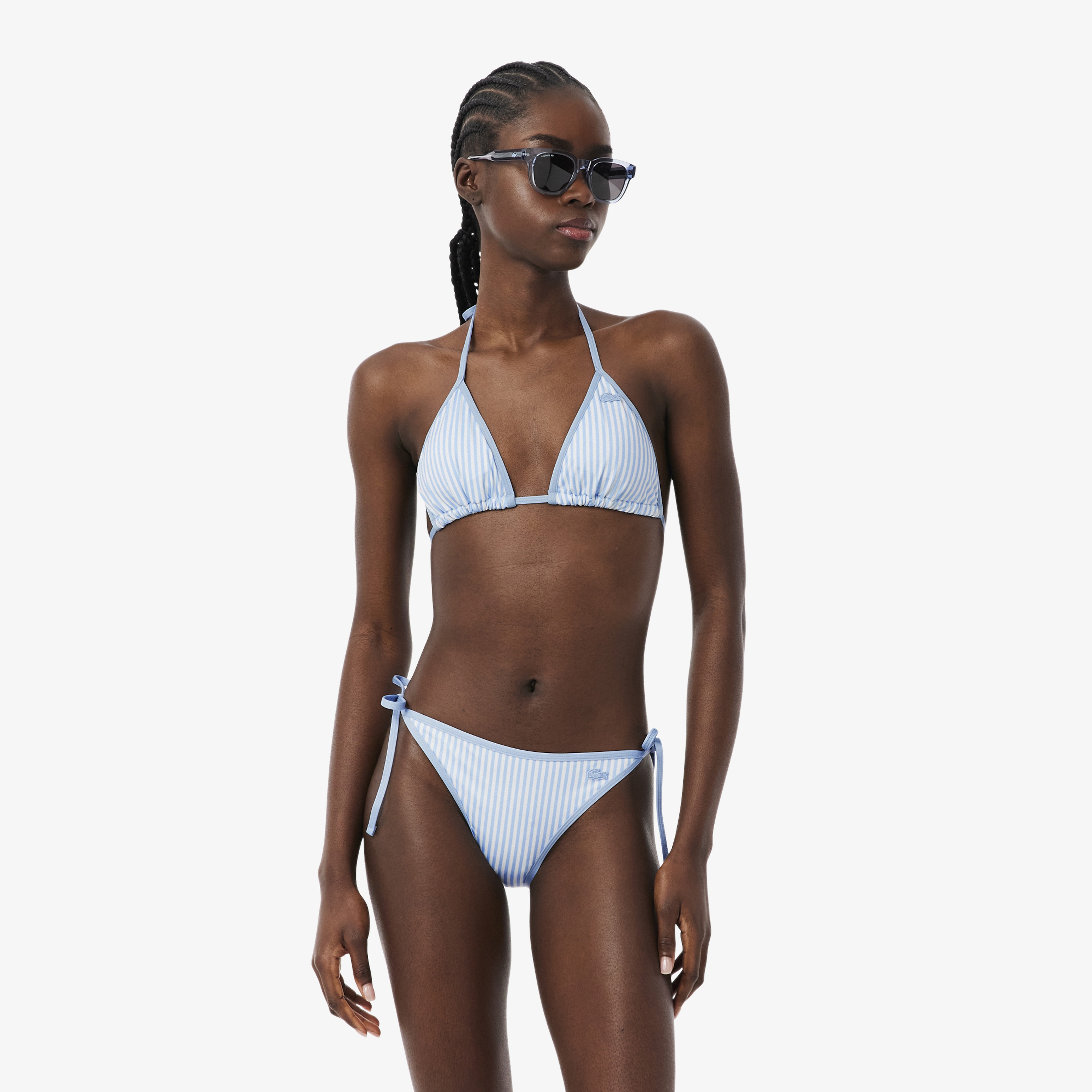 Kadın Çizgili Mavi Bikini Üstü