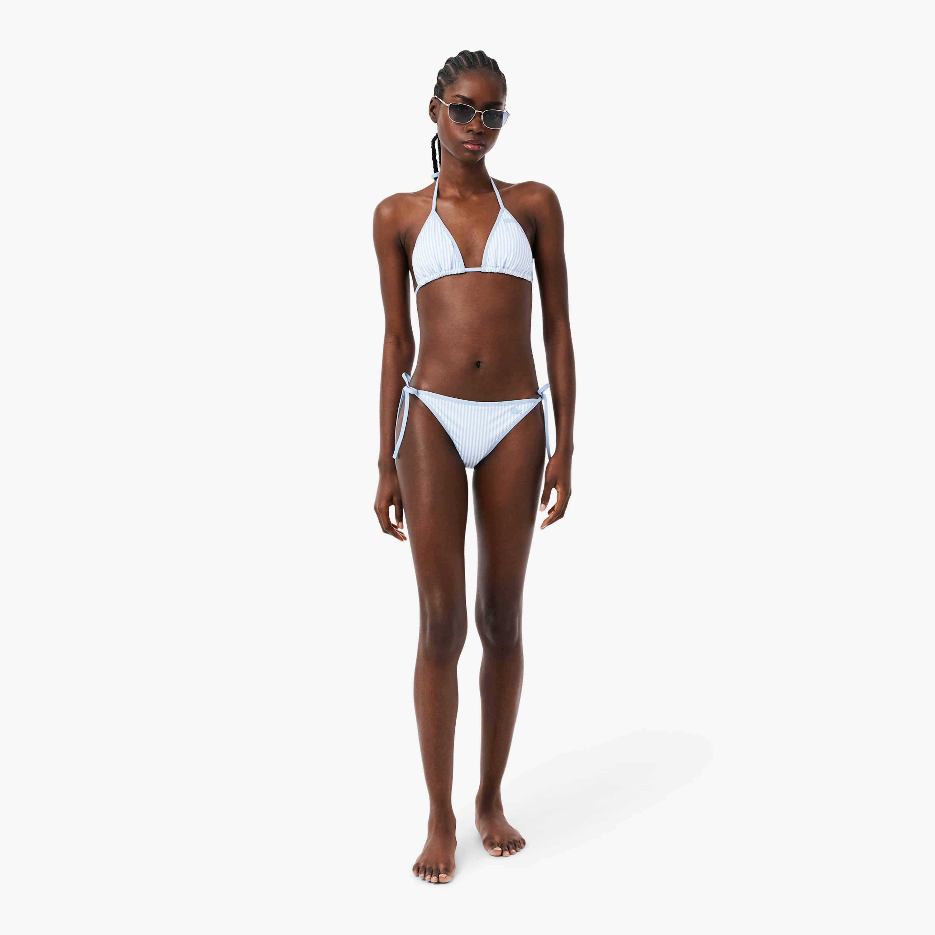 Lacoste Kadın Çizgili Mavi Bikini Altı