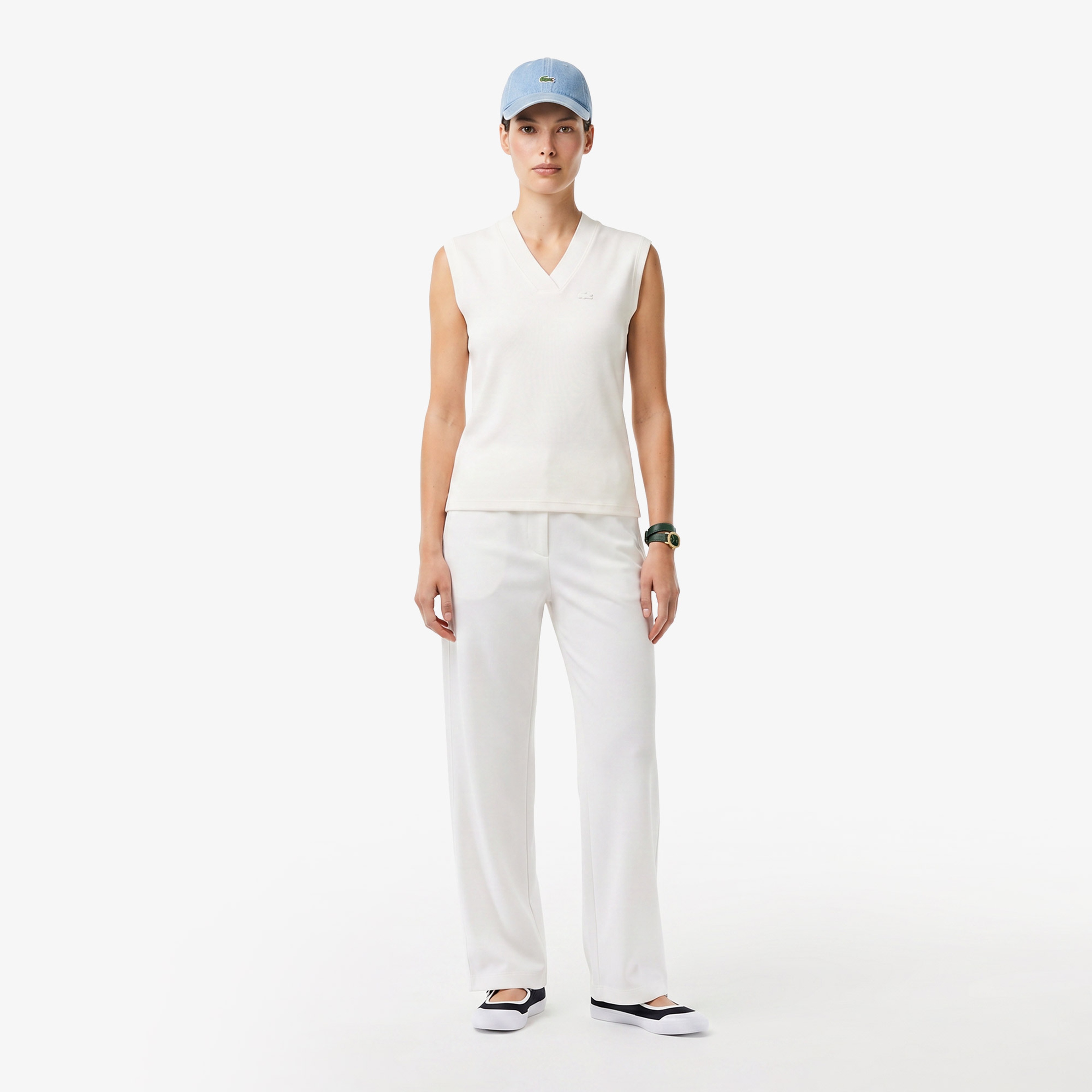 Kadın Relaxed Fit Beyaz Pantolon