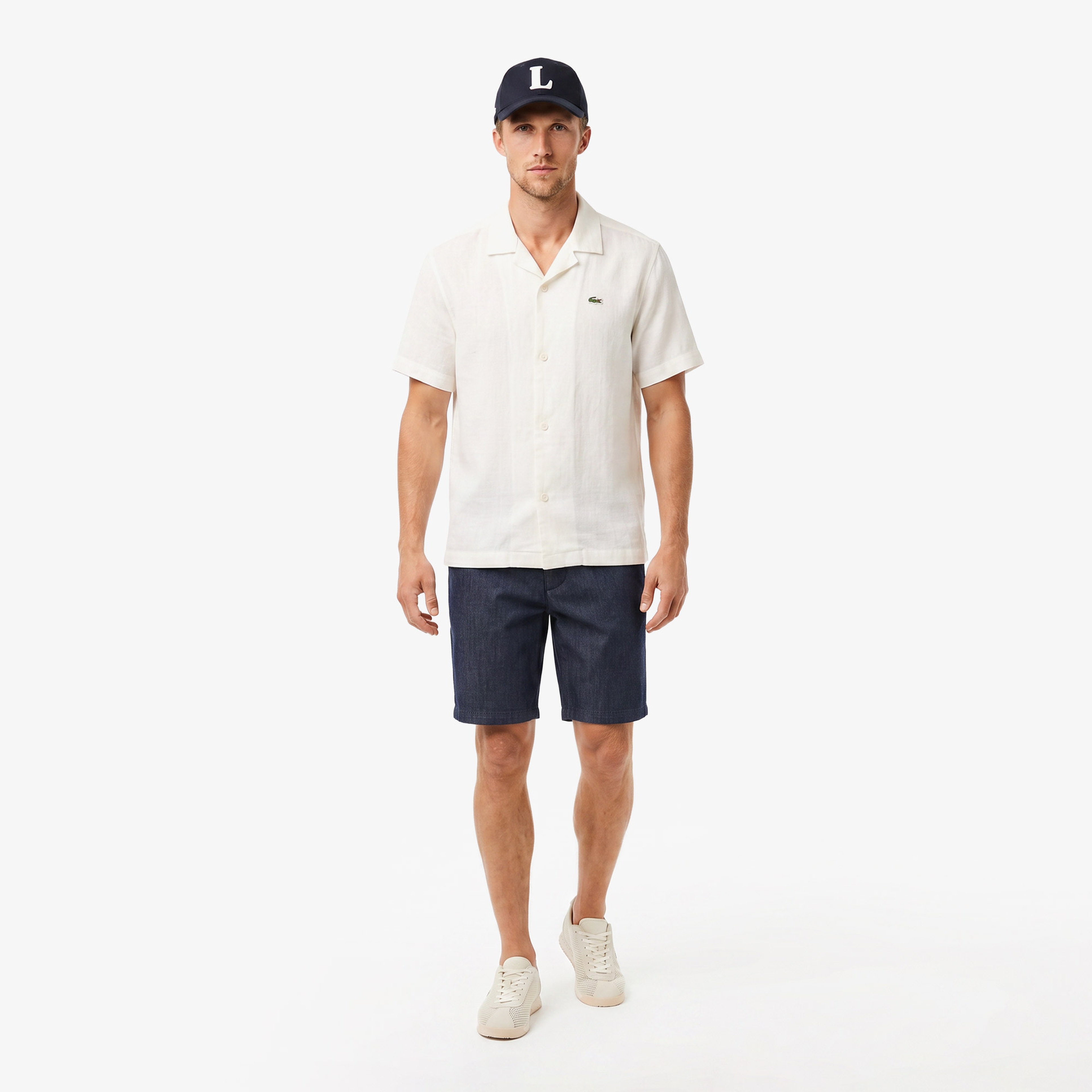 Erkek Slim Fit Lacivert Bermuda Şort