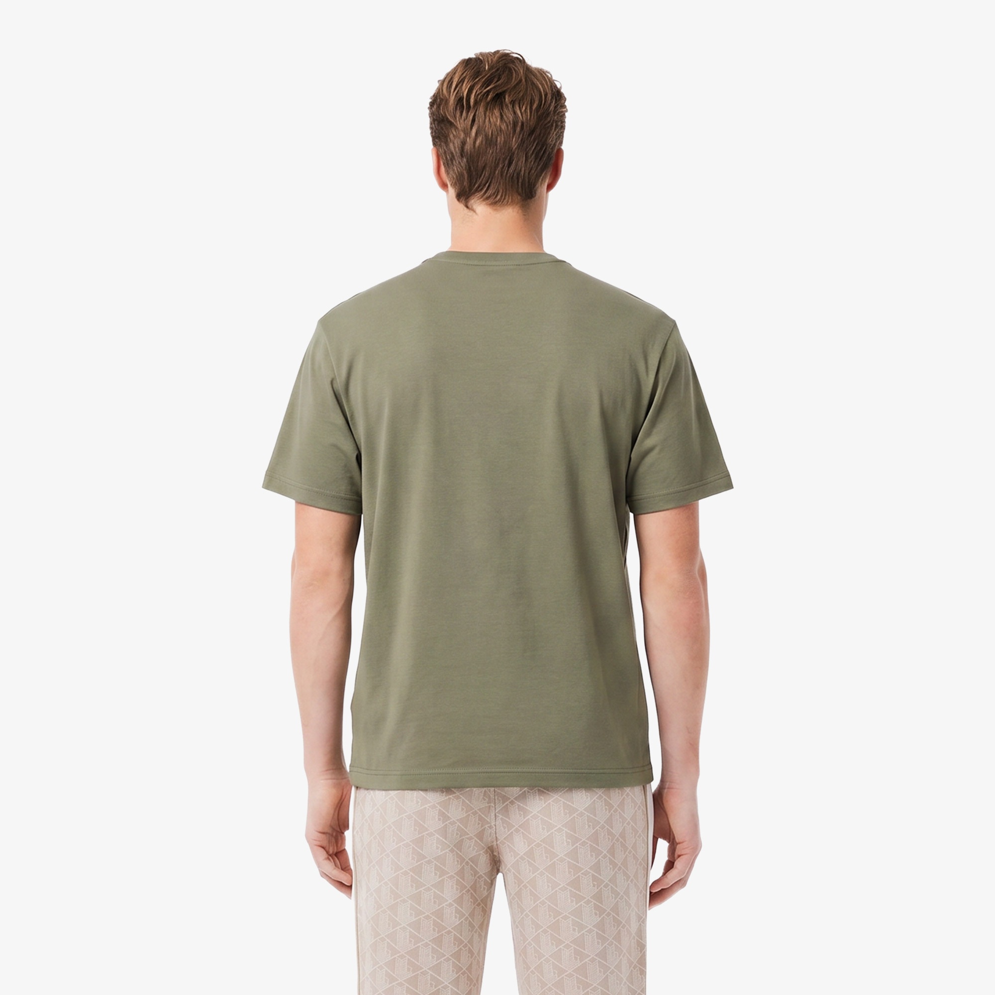 Erkek Regular Fit Bisiklet Yaka Haki T-Shirt