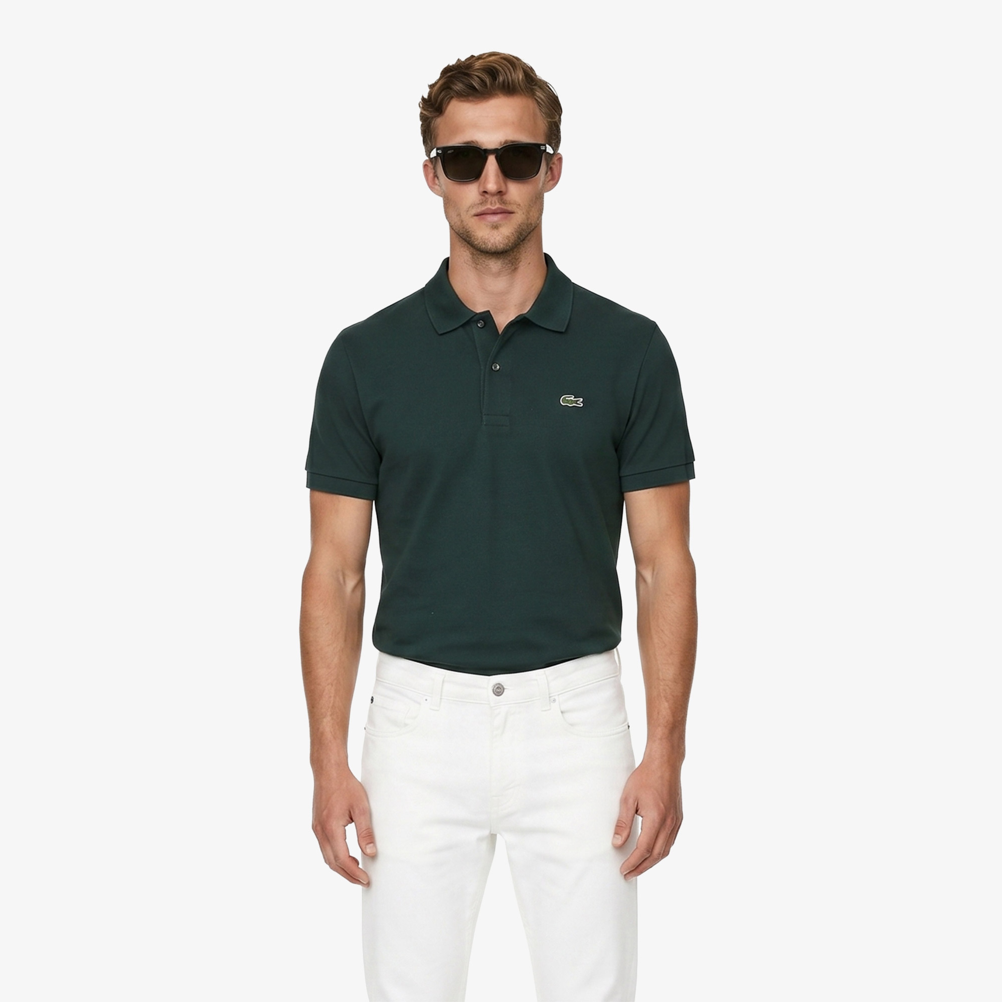 L.12.12 Light Erkek Classic Fit Yeşil Polo