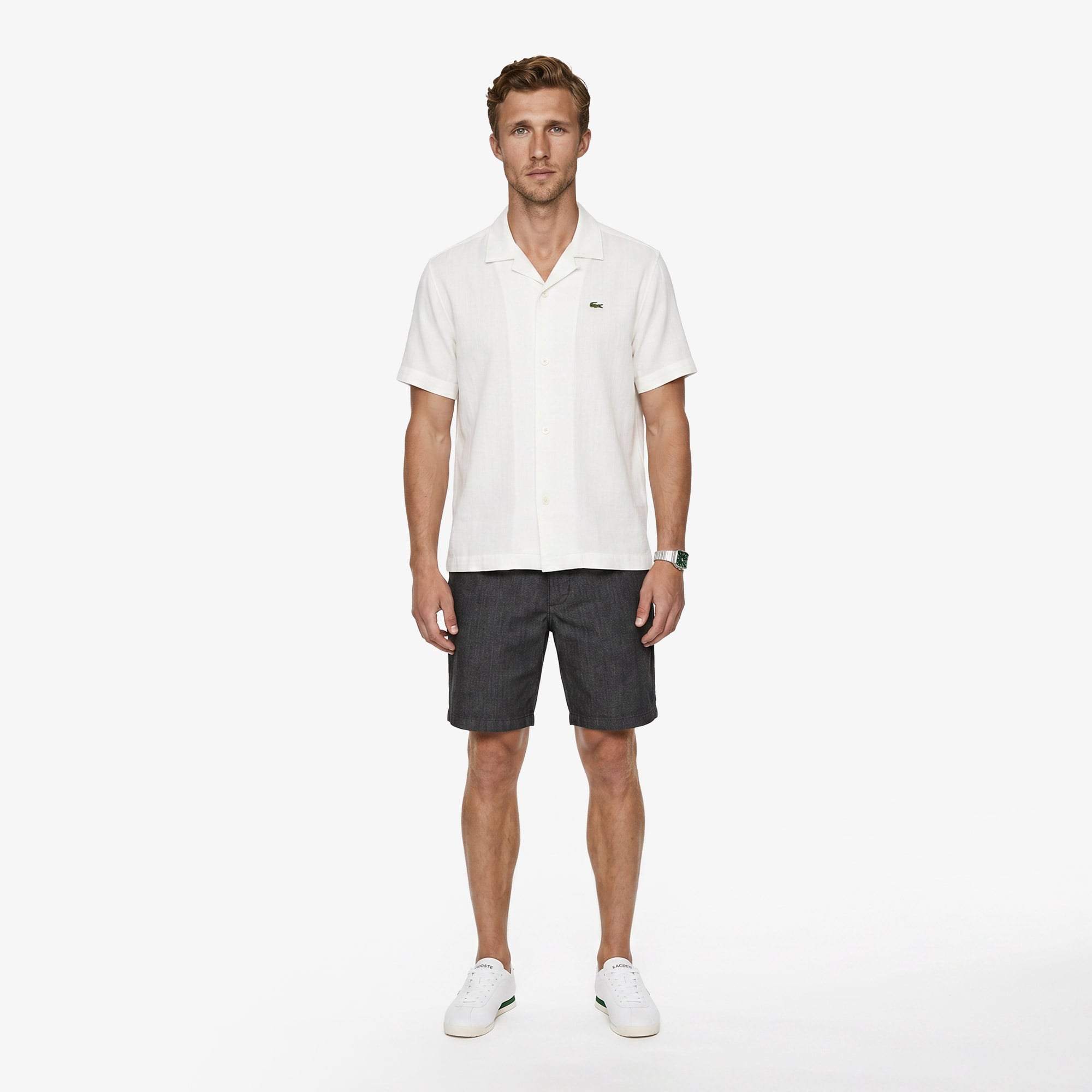 Erkek Slim Fit Siyah Bermuda Şort