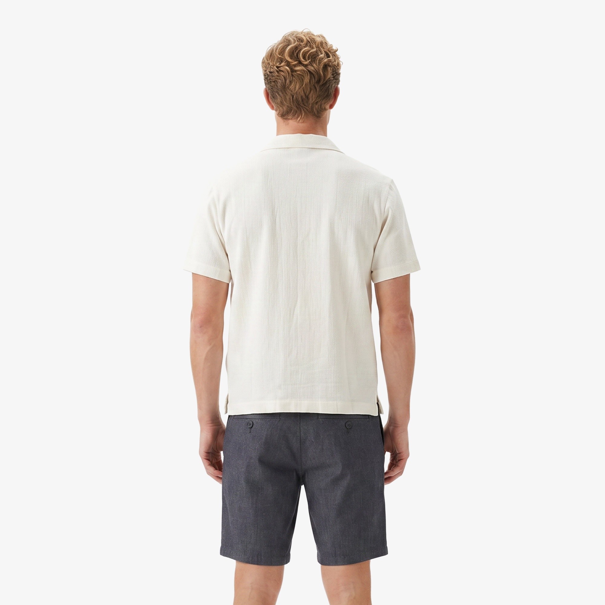 Erkek Relaxed Fit Krem Gömlek
