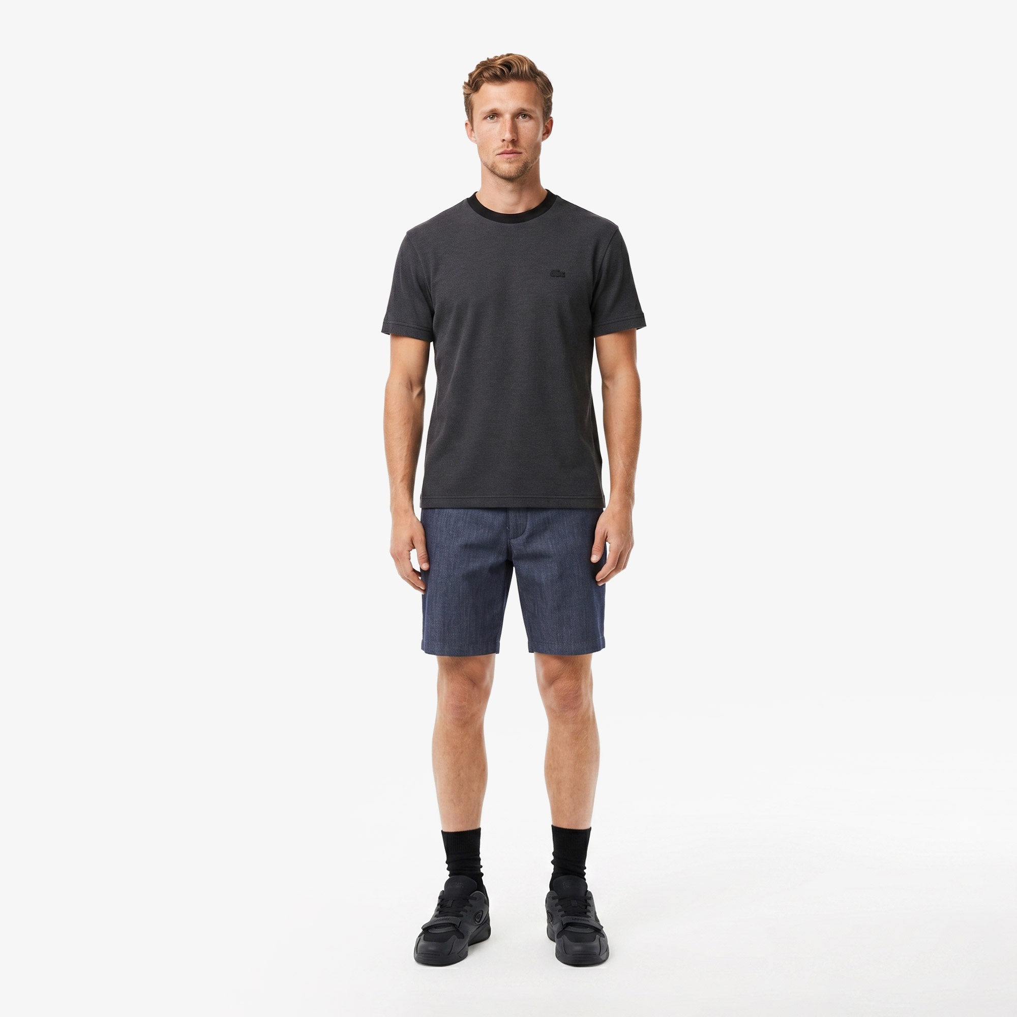 Erkek Relaxed Fit Bisiklet Yaka Siyah T-Shirt