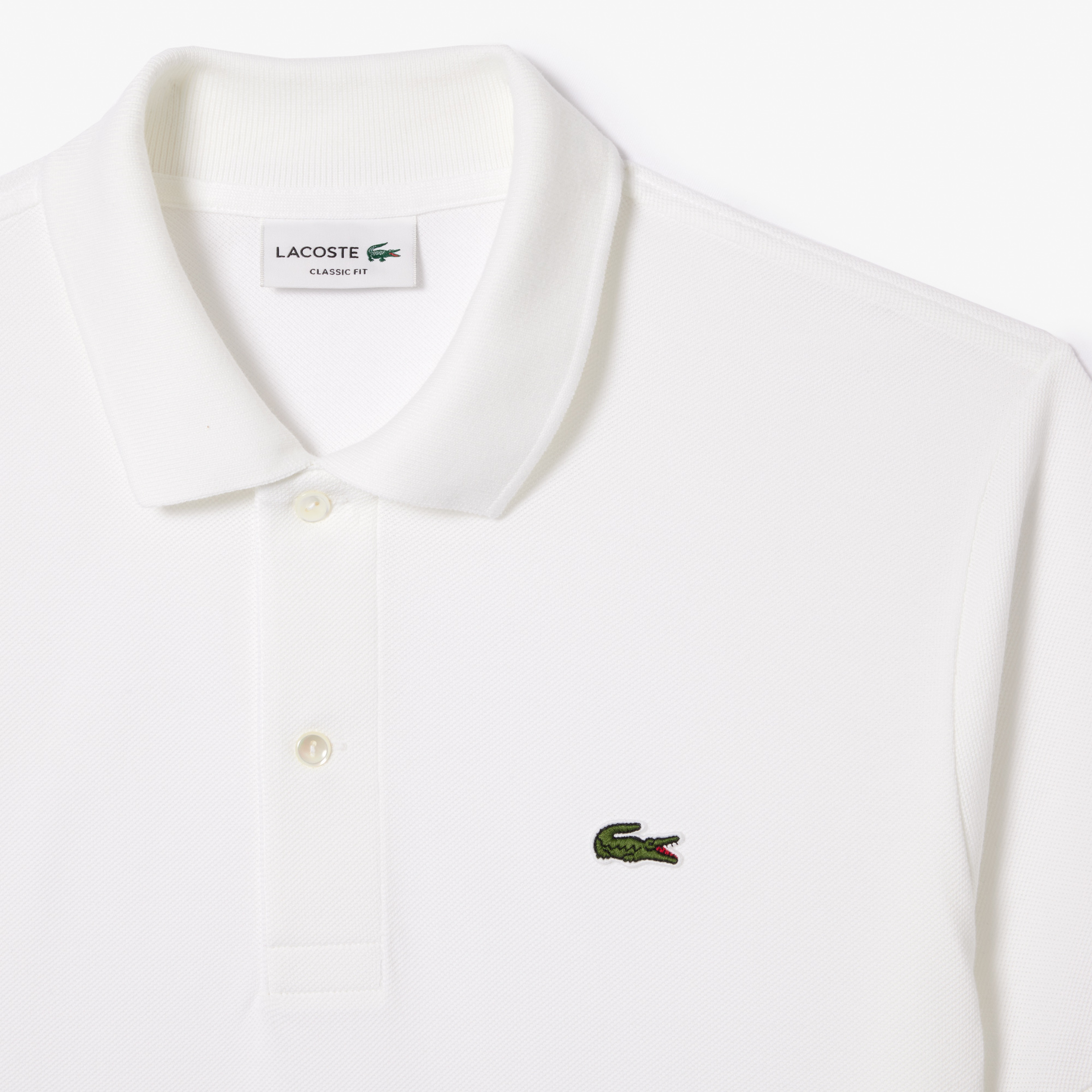 L.12.12 Erkek Classic Fit Beyaz Polo