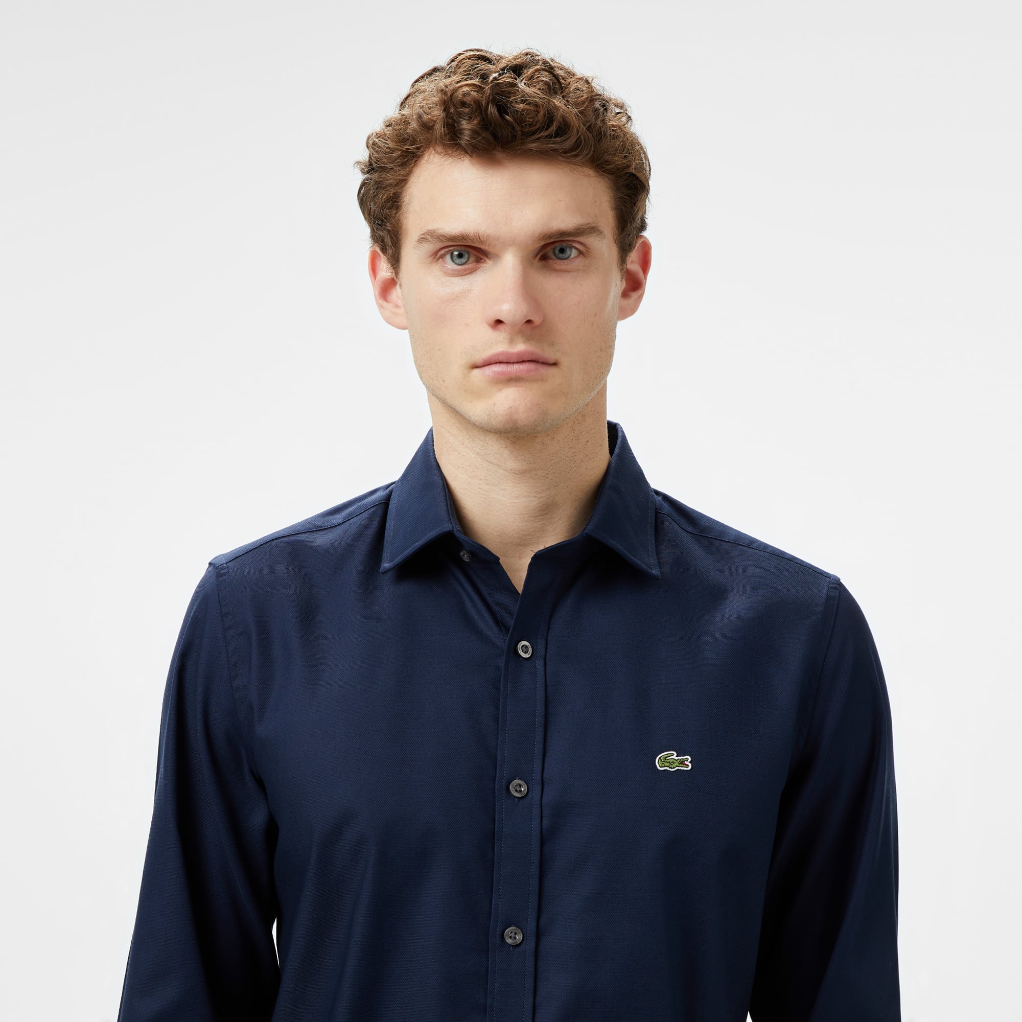 Lacoste Erkek Slim Fit Lacivert Gömlek görsel 2