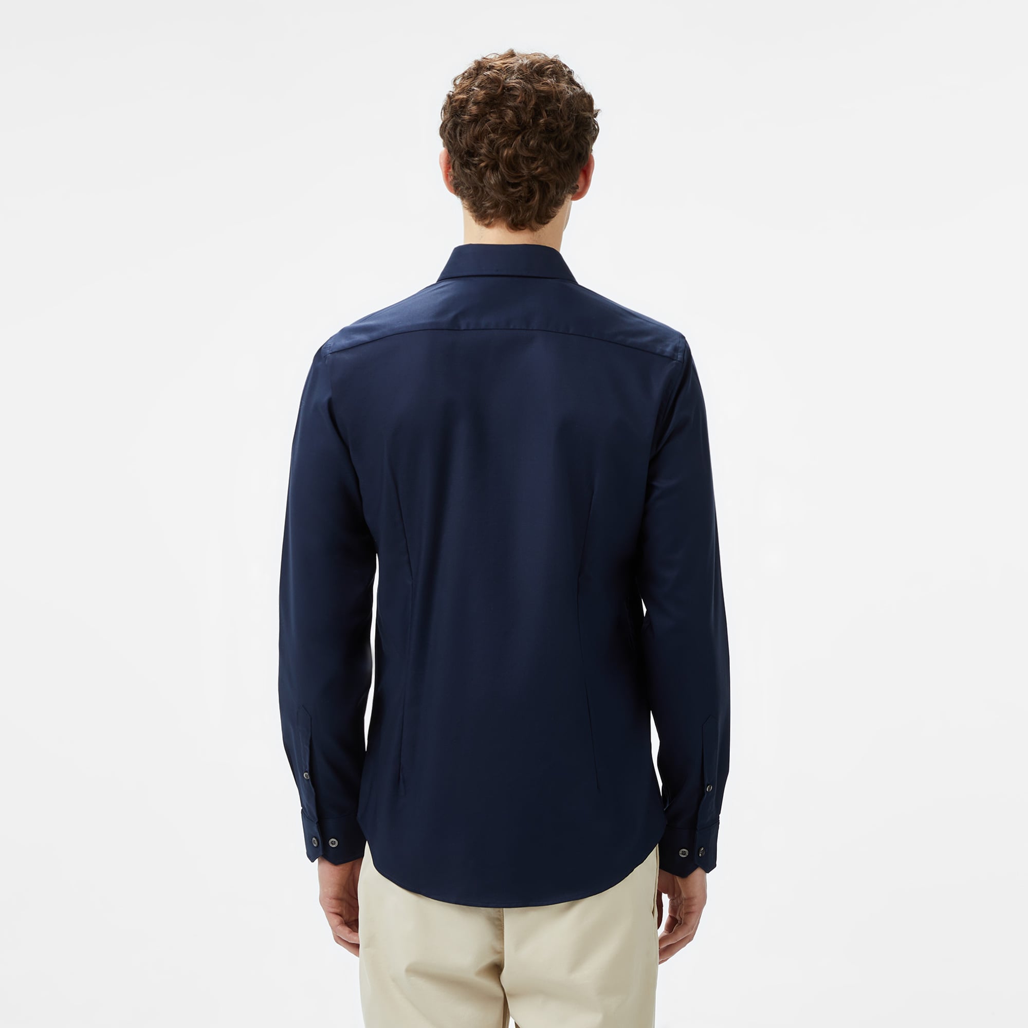 Lacoste Erkek Slim Fit Lacivert Gömlek görsel 3
