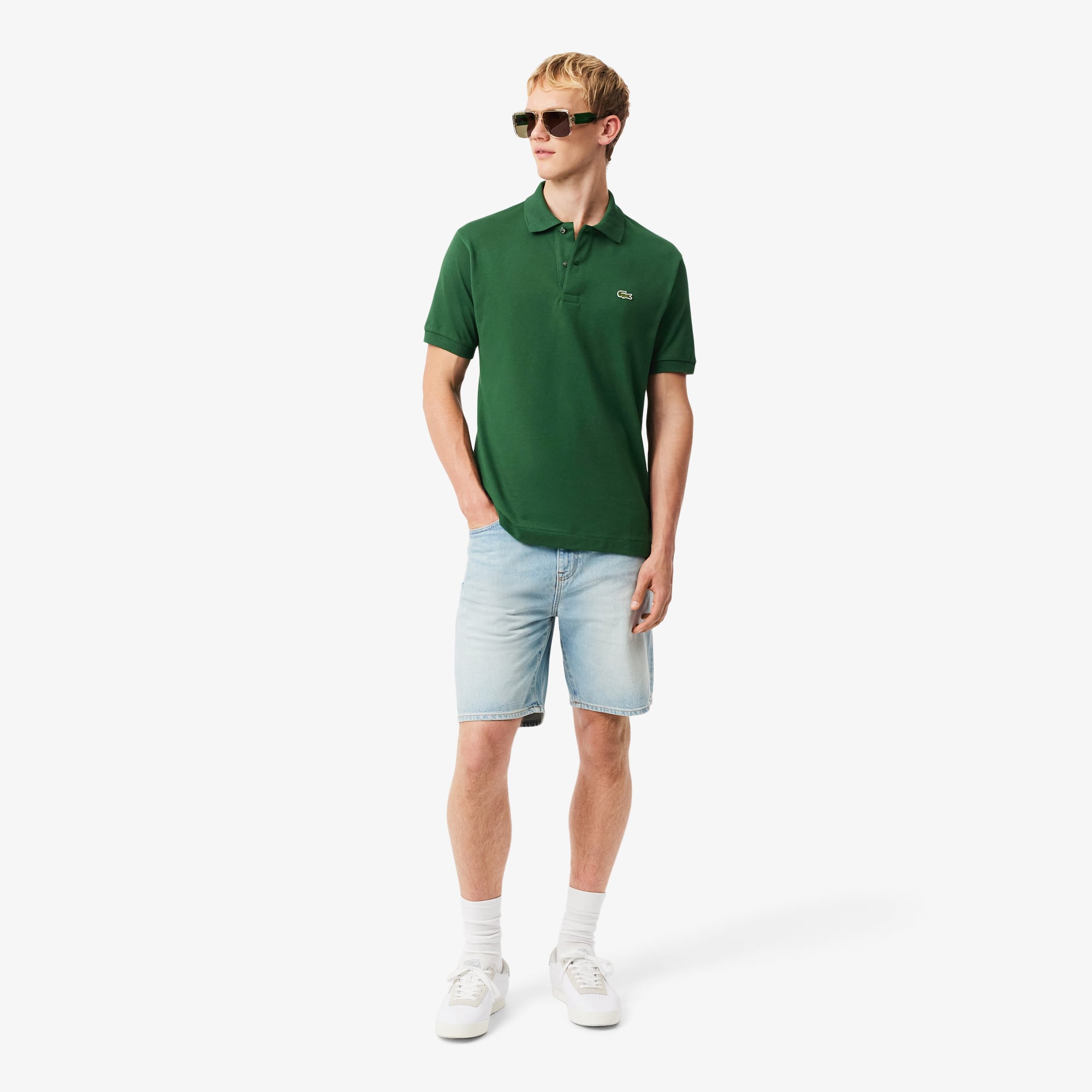 Lacoste L.12.12 Erkek Classic Fit Yeşil Polo görsel 7