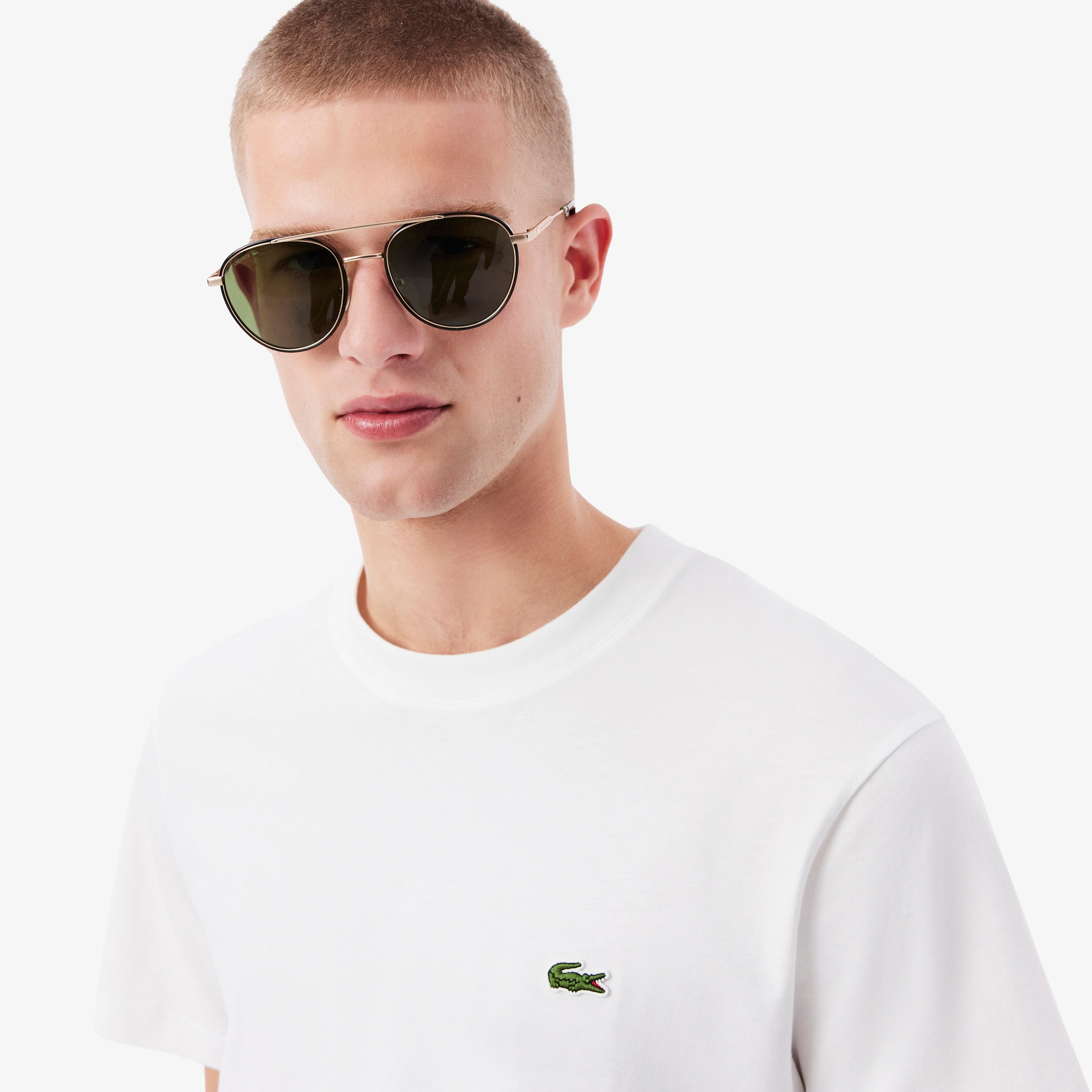 Erkek Classic Fit Bisiklet Yaka Beyaz T-Shirt