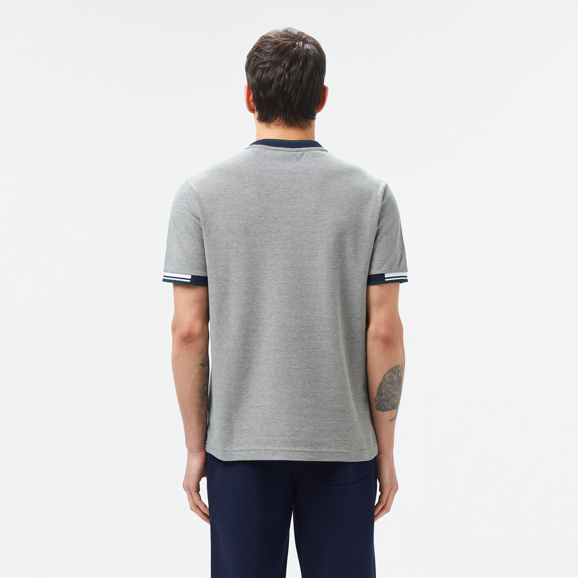 Lacoste Erkek Regular Fit Bisiklet Yaka Gri T-Shirt görsel 2
