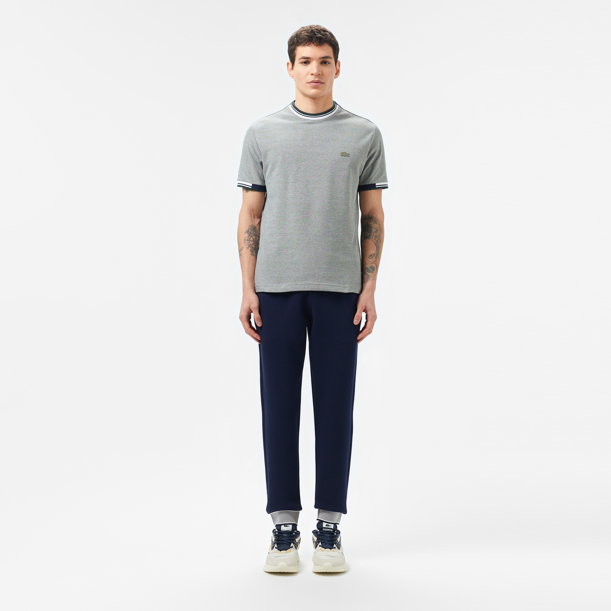 Erkek Regular Fit Bisiklet Yaka Gri T-Shirt