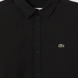 Erkek Slim Fit Keten Siyah Gömlek Siyah