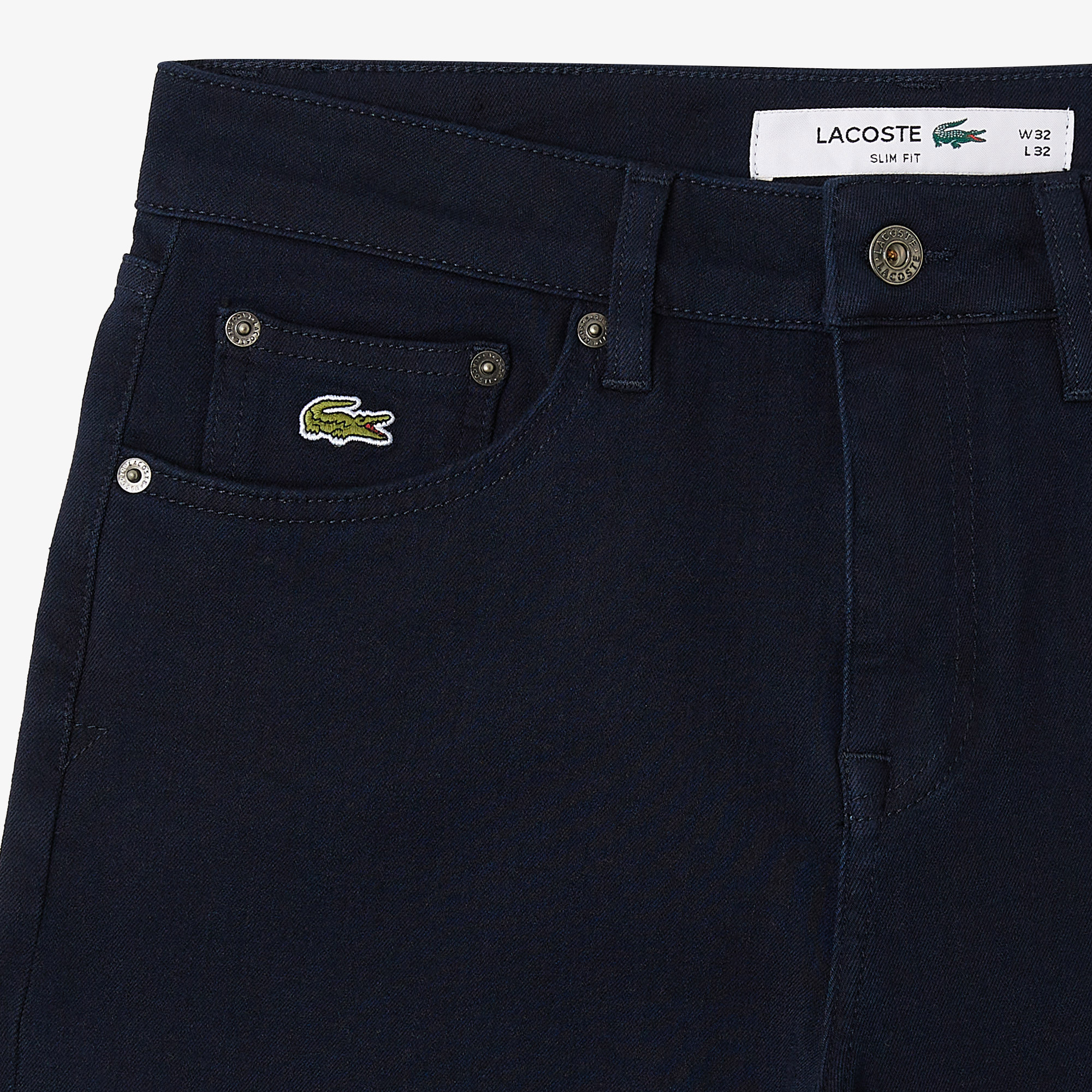 Lacoste Erkek Slim Fit Lacivert Jean Pantolon görsel 7
