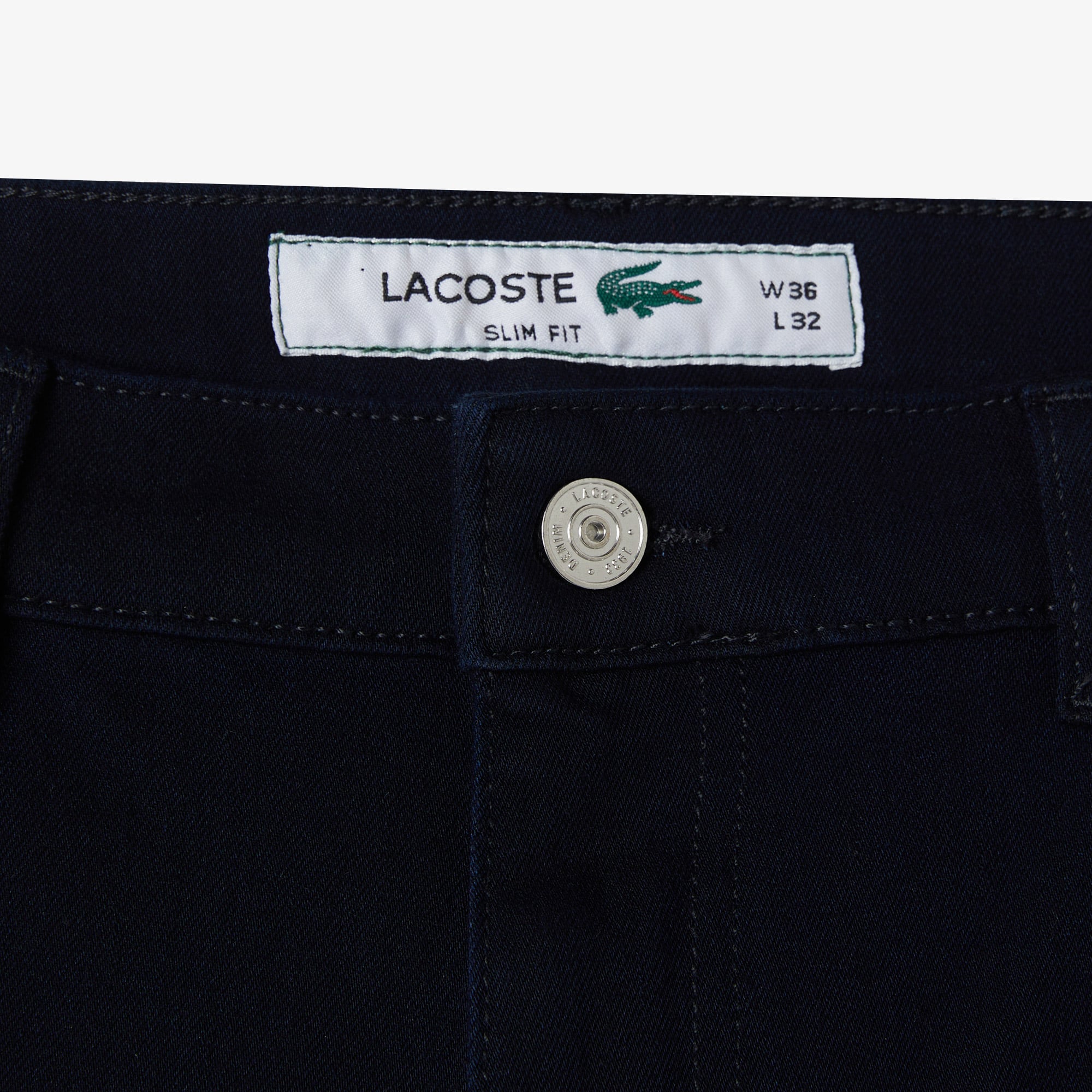 Lacoste Erkek Slim Fit Lacivert Jean Pantolon görsel 6