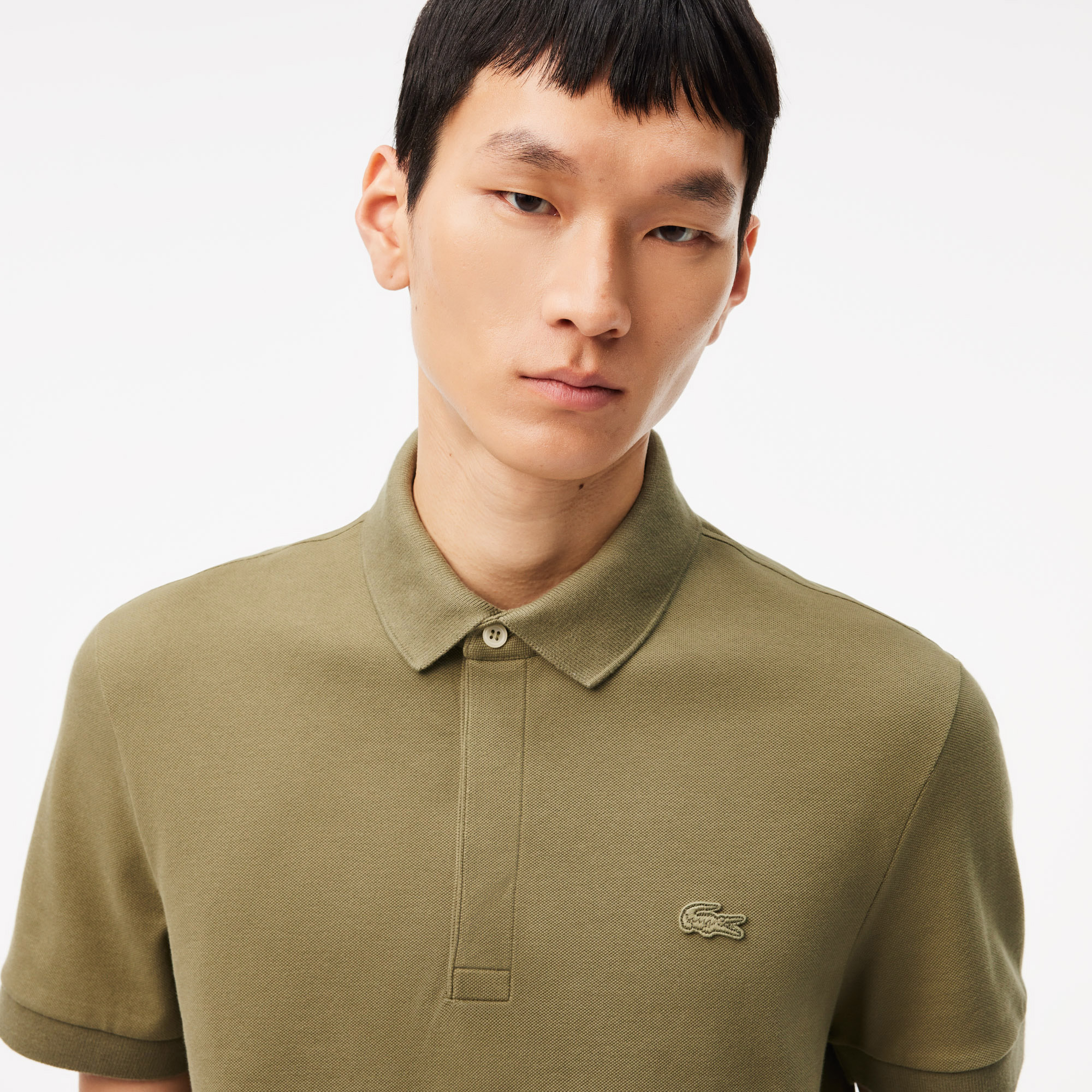 Lacoste Erkek Regular Fit Haki Paris Polo görsel 2