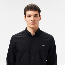 Erkek Slim Fit Siyah Gömlek Siyah