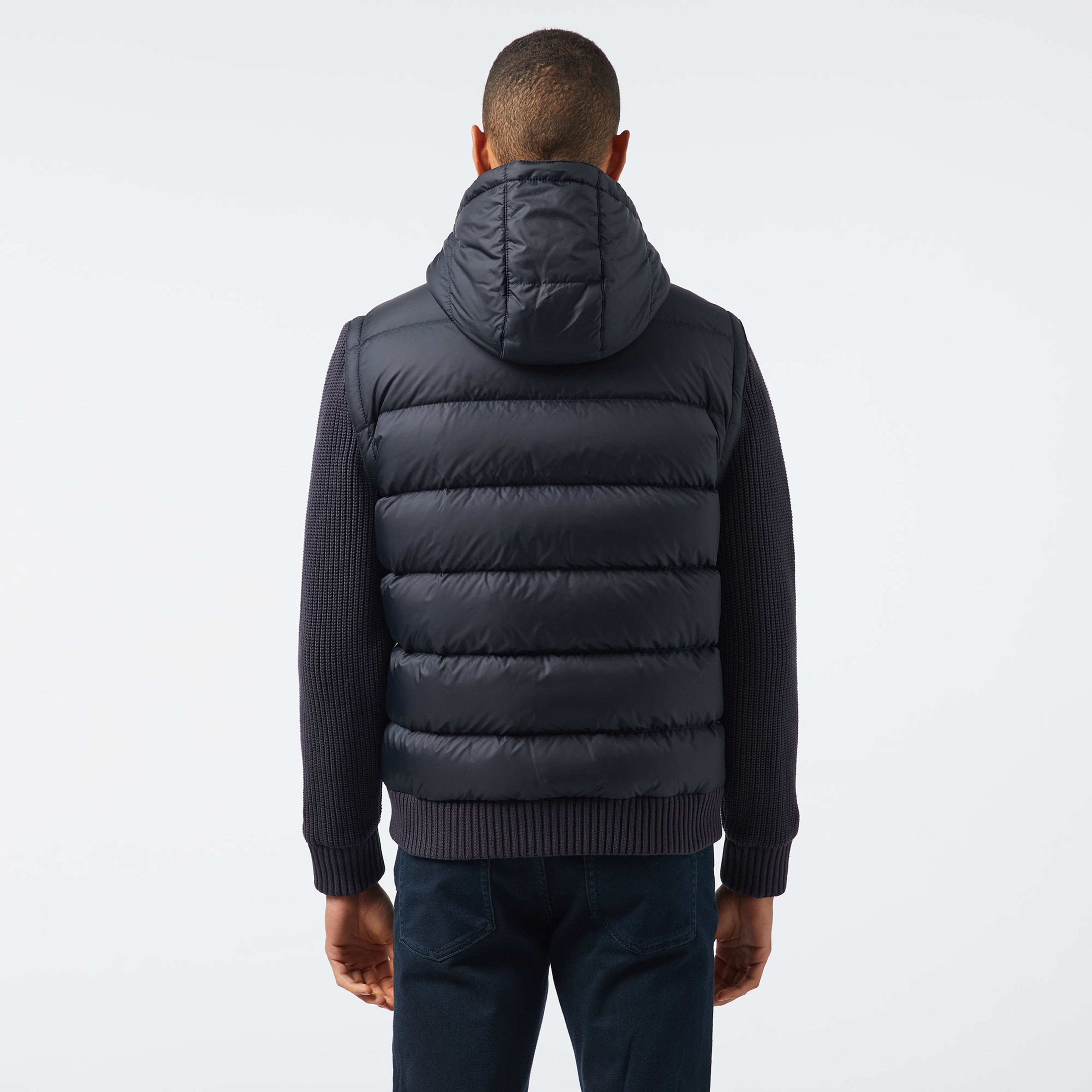 Erkek Slim Fit Kapüşonlu Lacivert Mont Erkek Slim Fit Kapüşonlu Lacivert Mont