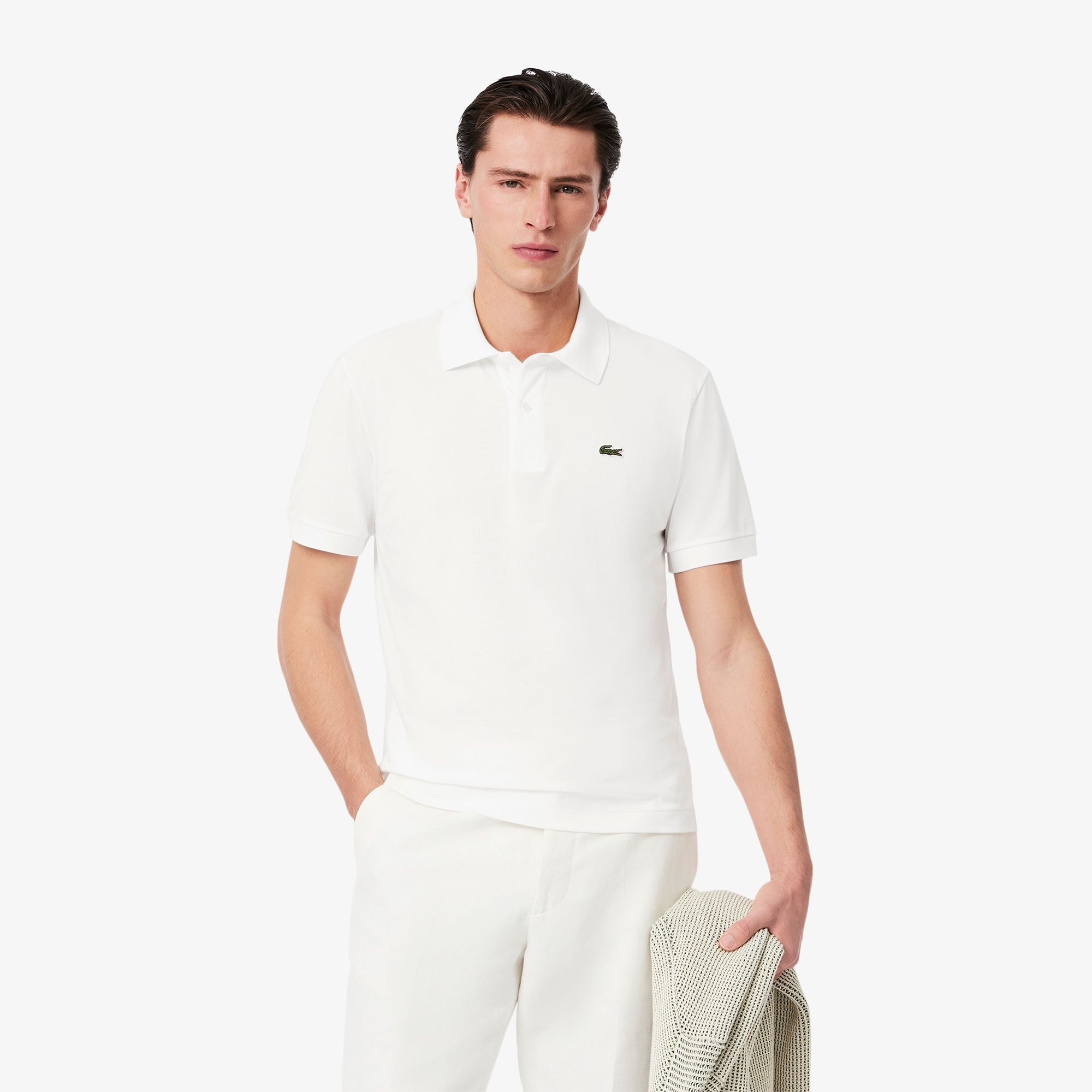 【LIDNM】Te/Ca Milled Light Polo L.12.12 Light Erkek Classic Fit Beyaz Polo PH9851-001 | Lacoste