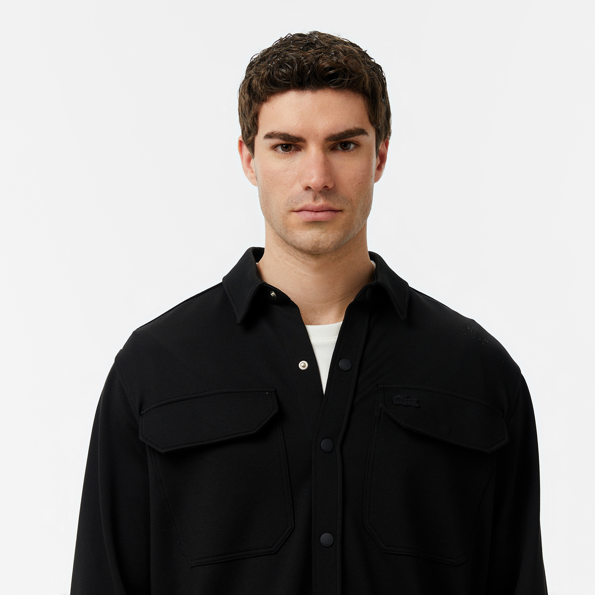 Lacoste Erkek Regular Fit Siyah Gömlek görsel 6