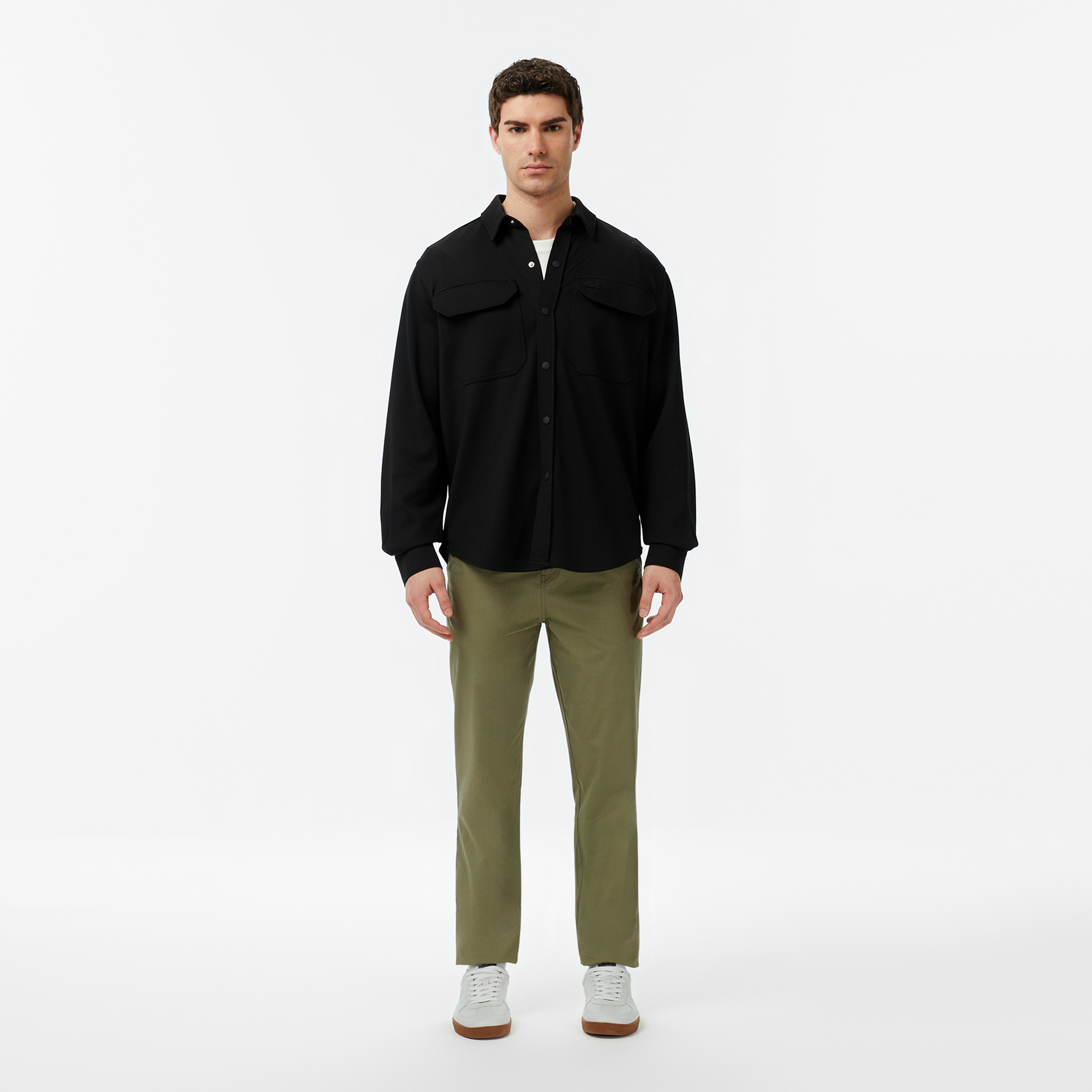 Lacoste Erkek Regular Fit Siyah Gömlek görsel 5