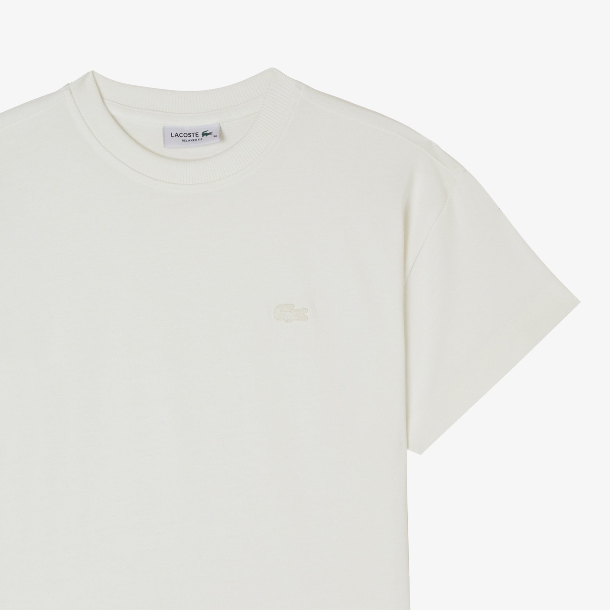 Kadın Loose Fit Bisiklet Yaka Beyaz T-Shirt