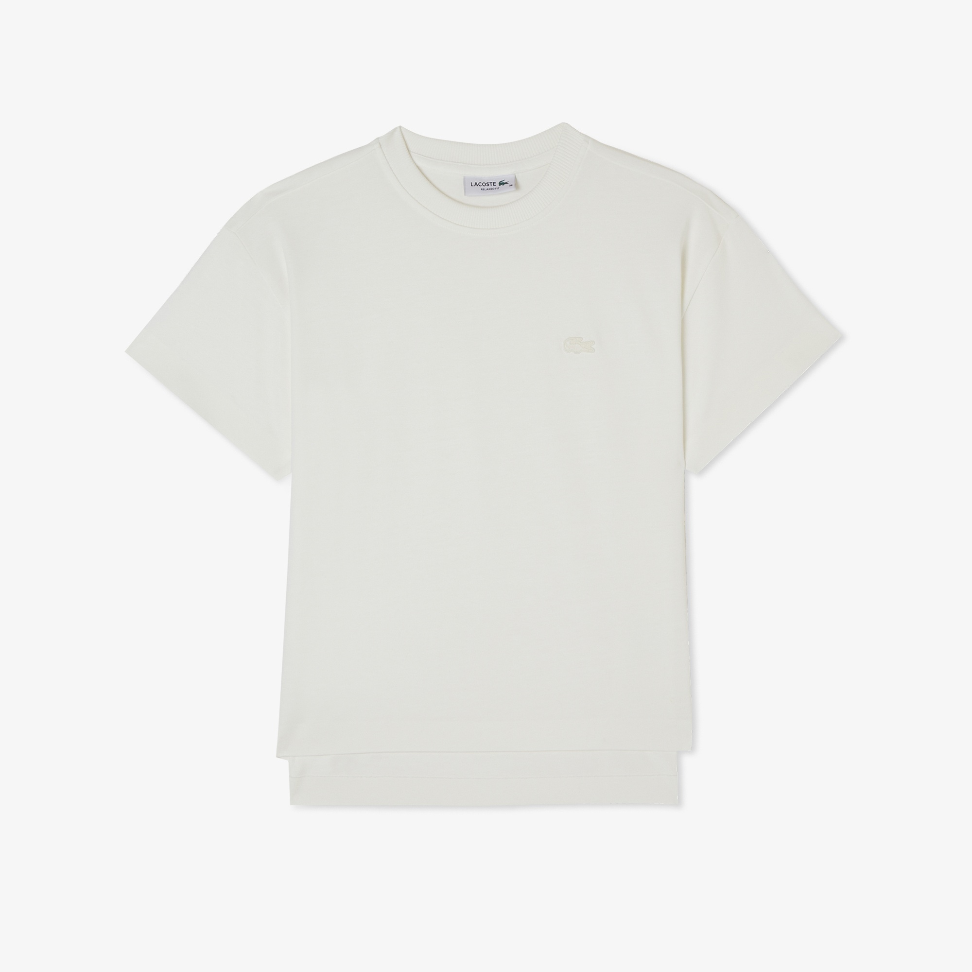 Kadın Loose Fit Bisiklet Yaka Beyaz T-Shirt