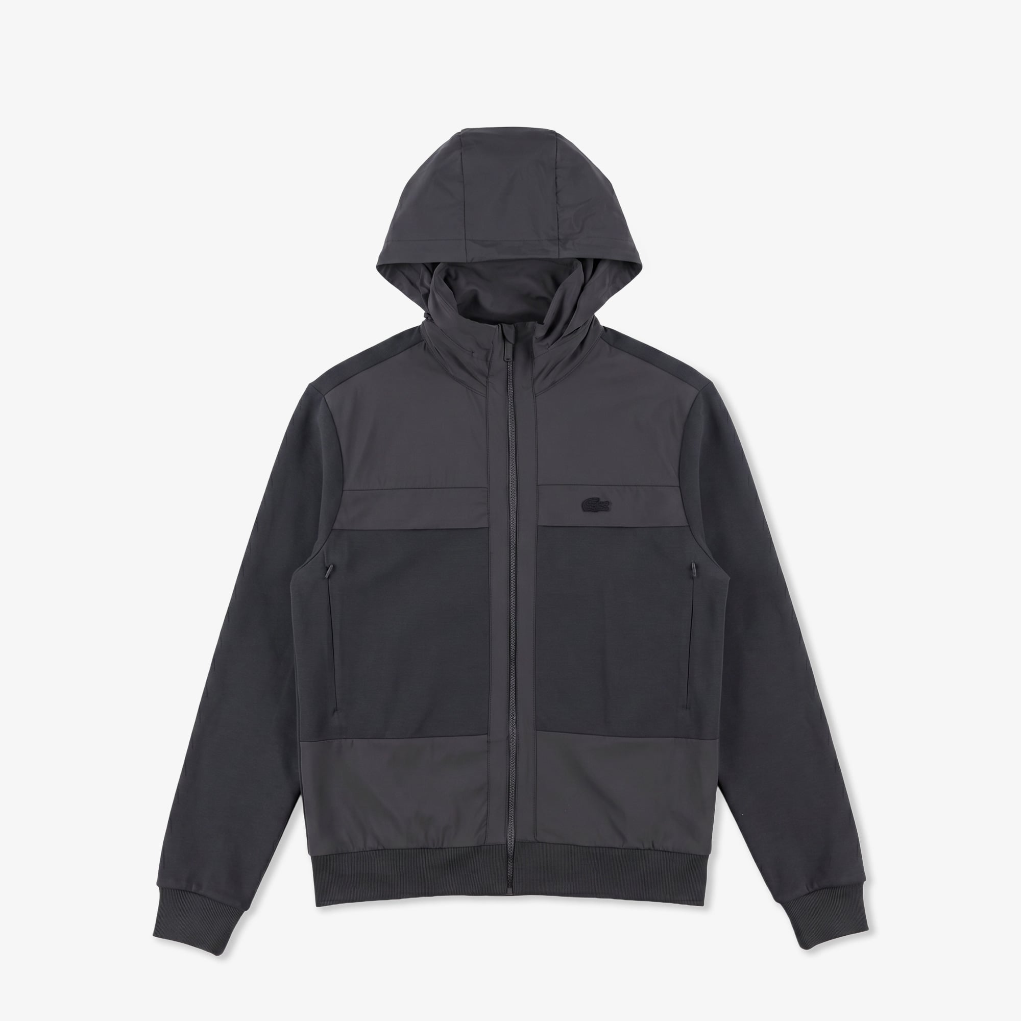 Lacoste Erkek Regular Fit Fermuarlı Renk Bloklu Koyu Gri Sweatshirt görsel 2