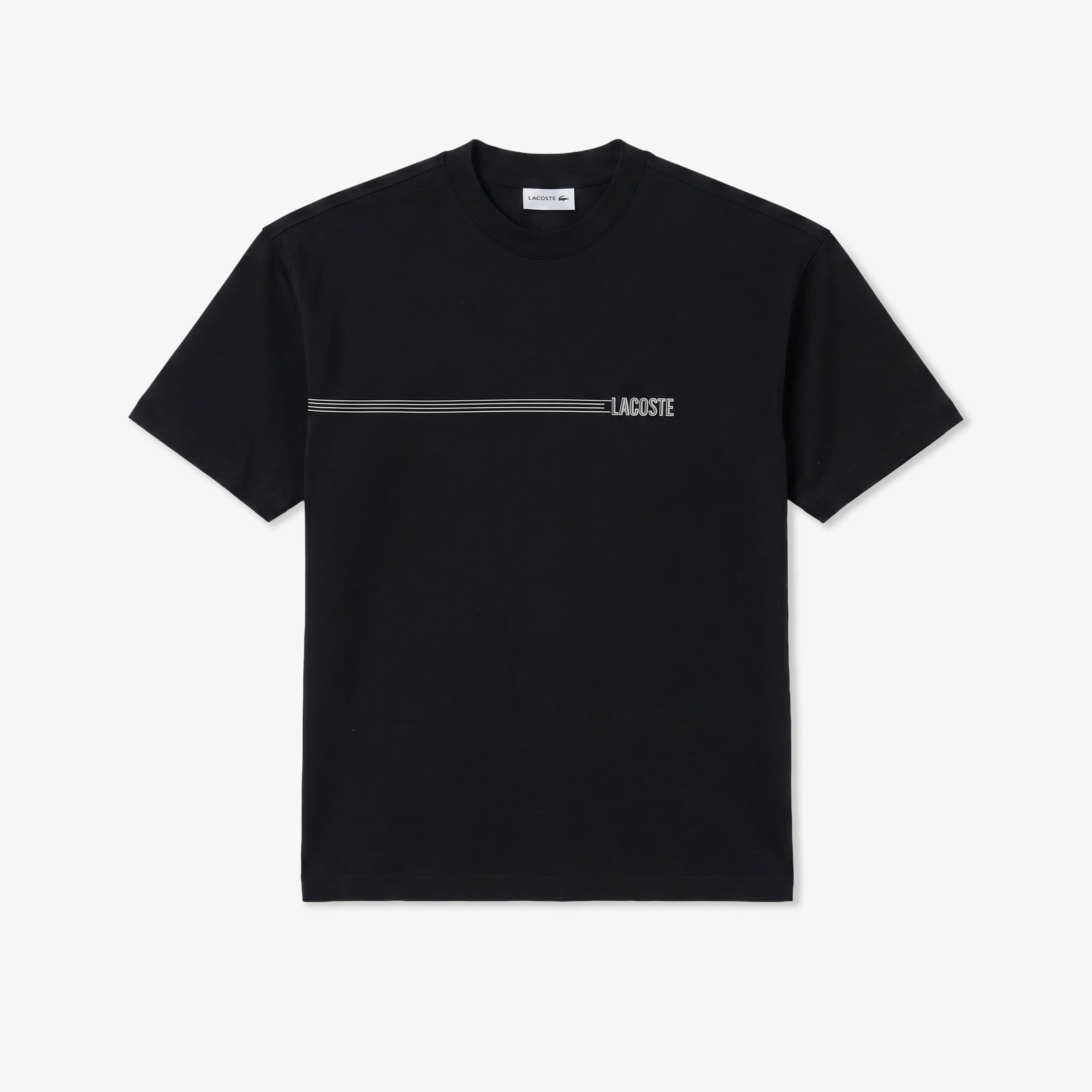 Erkek Regular Fit Bisiklet Yaka Baskılı Siyah T-Shirt