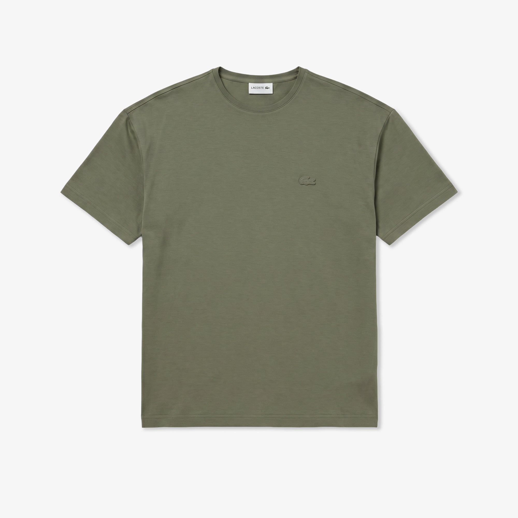 Lacoste Erkek Relaxed Fit Bisiklet Yaka Haki T-Shirt görsel 2