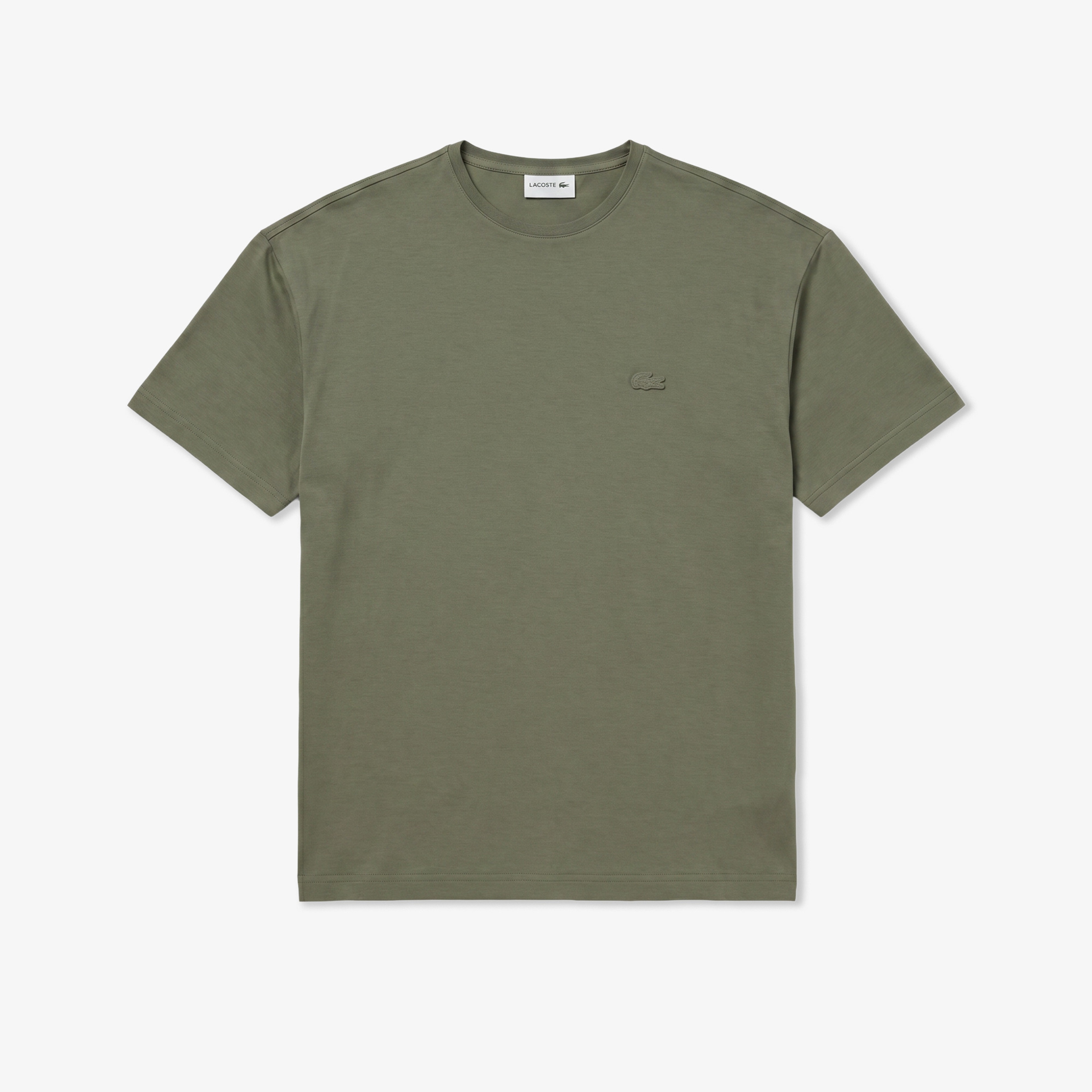 Erkek Regular Fit Bisiklet Yaka Haki T-Shirt