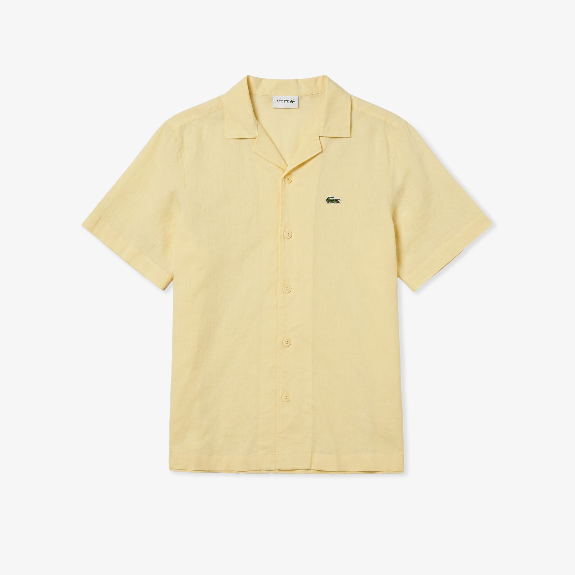 Lacoste Erkek Relaxed Fit Kısa Kollu Sarı Gömlek görsel 2