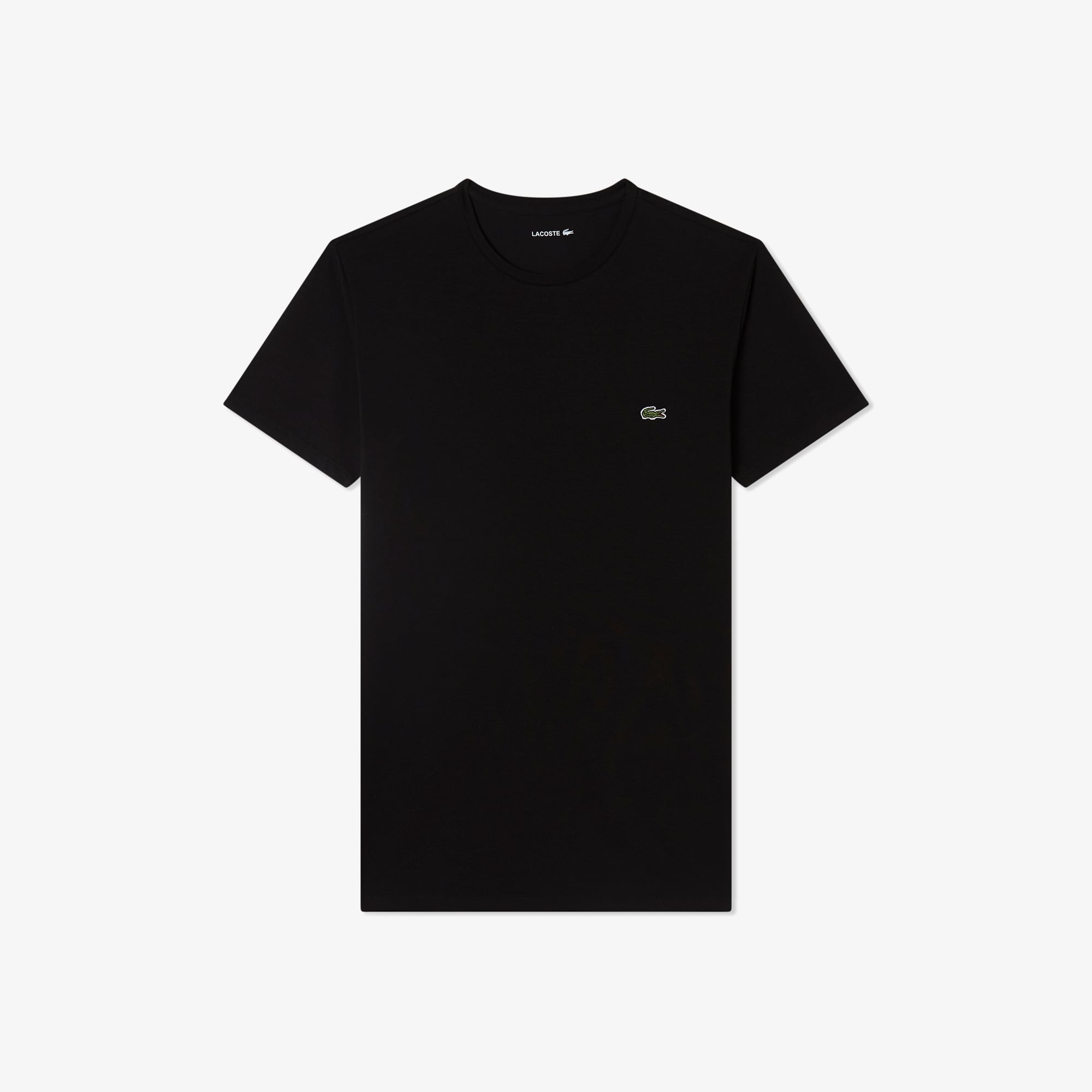 Lacoste Erkek Slim Fit Bisiklet Yaka Siyah T-Shirt görsel 3