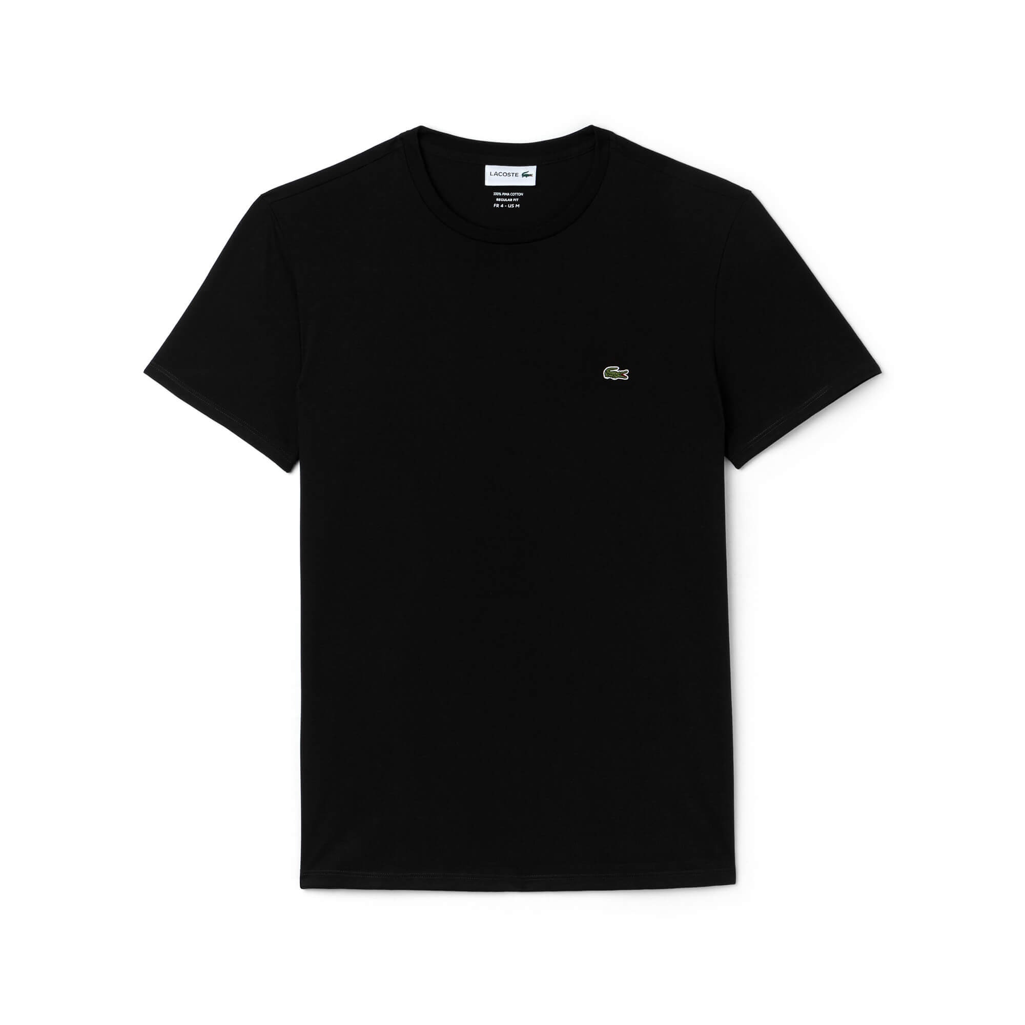 Erkek Slim Fit Bisiklet Yaka Siyah T-Shirt