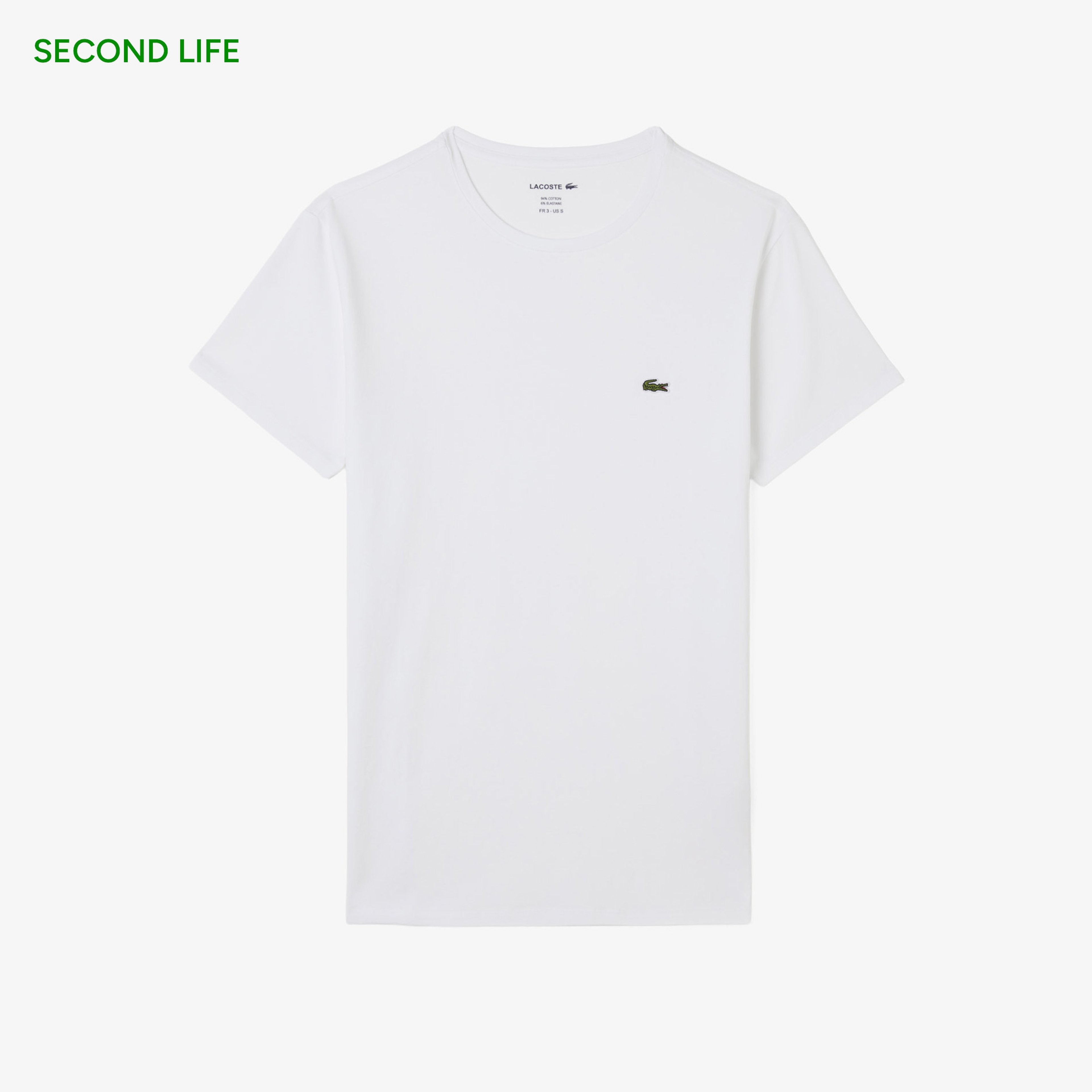 Erkek Slim Fit Bisiklet Yaka Beyaz T-Shirt