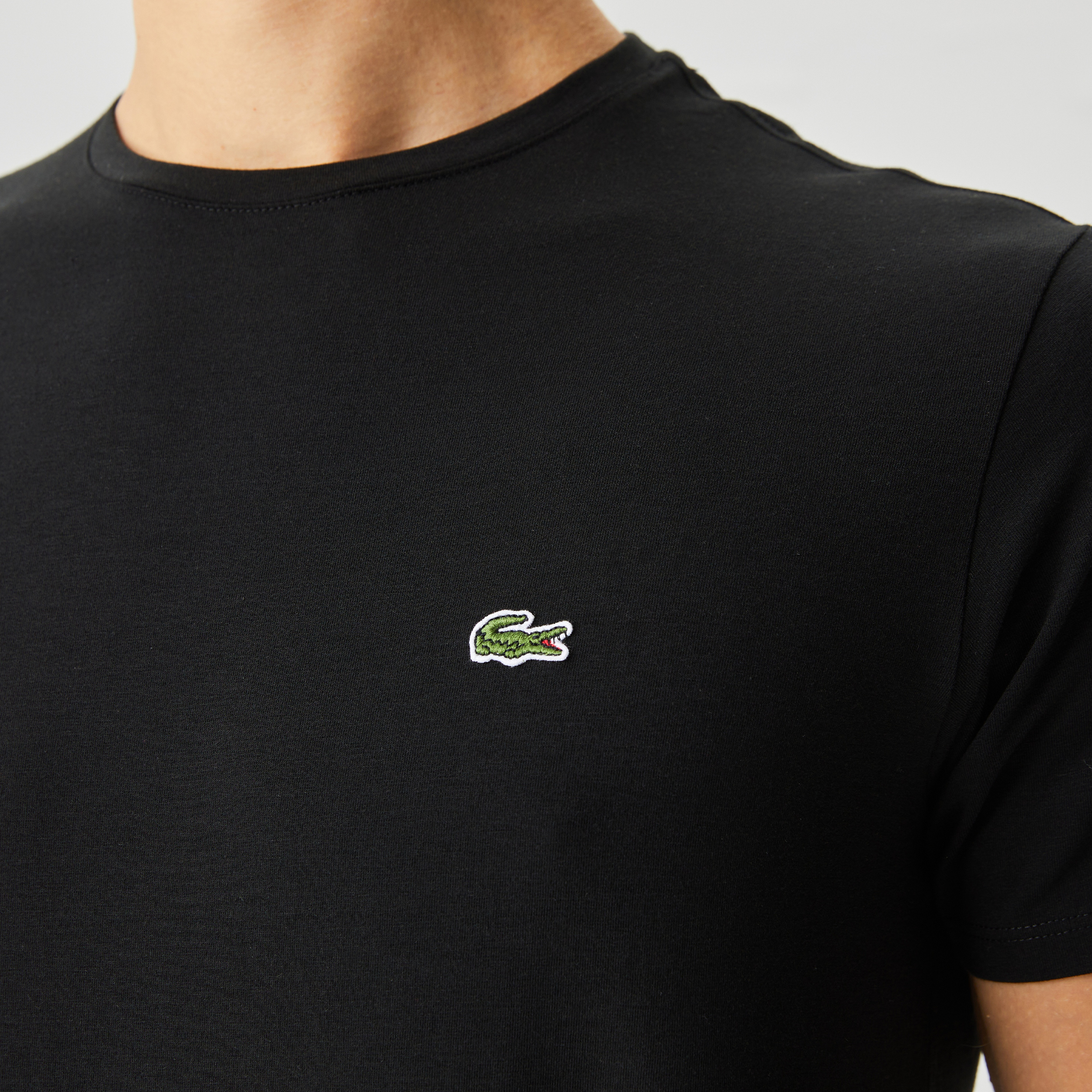 Erkek Slim Fit Bisiklet Yaka Siyah T-Shirt