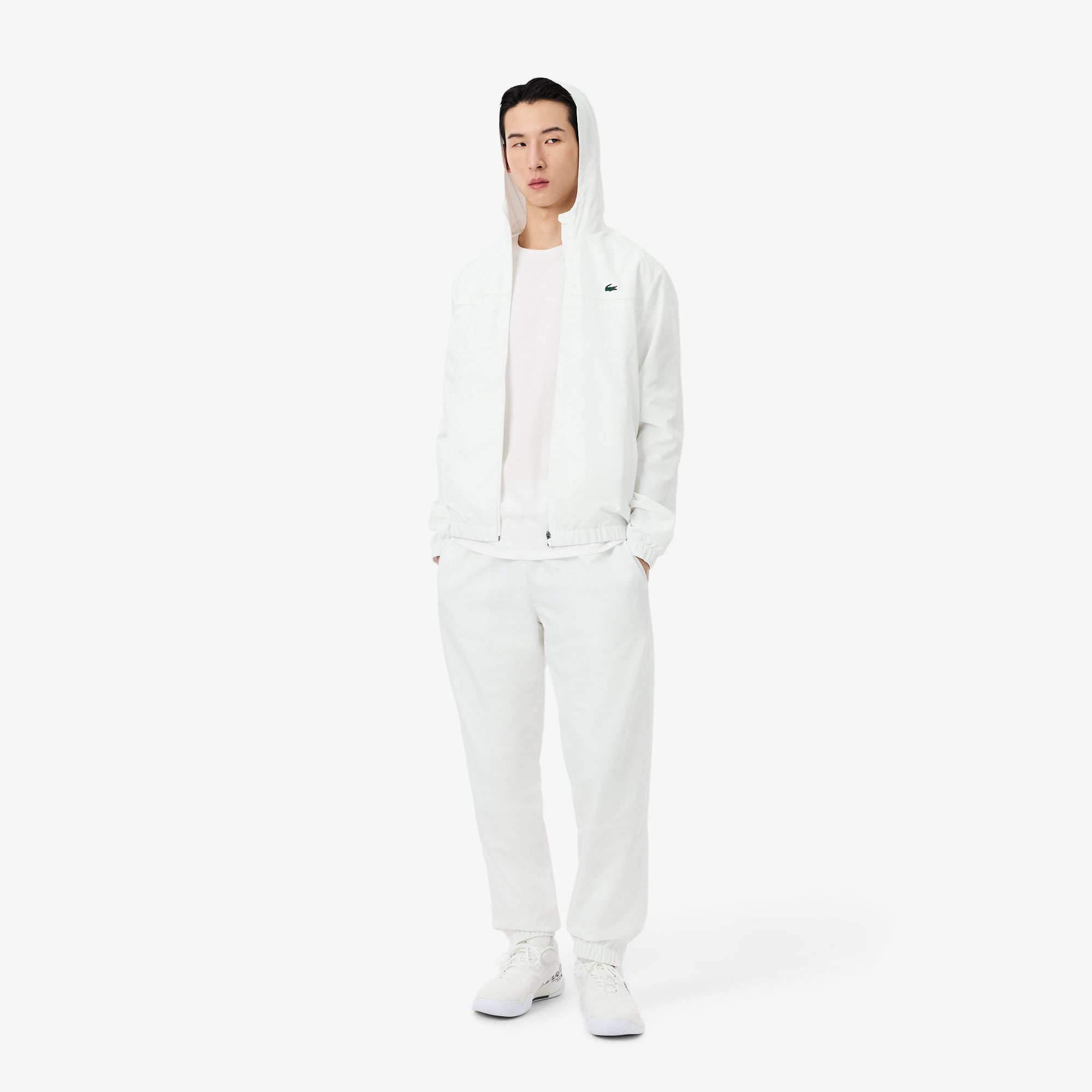 Lacoste Erkek Regular Fit Bisiklet Yaka Beyaz T-Shirt görsel 6
