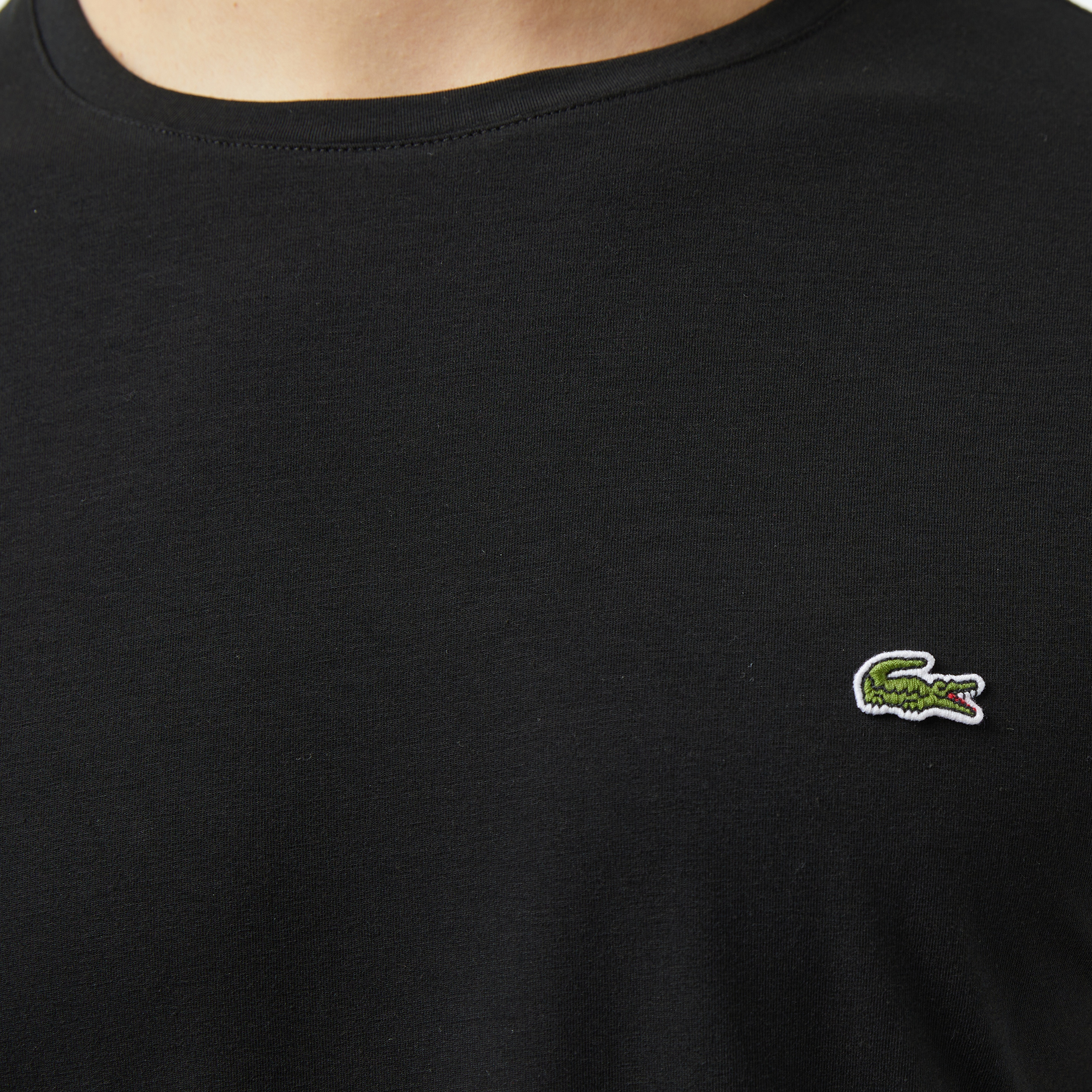Erkek Slim Fit Bisiklet Yaka Siyah T-Shirt
