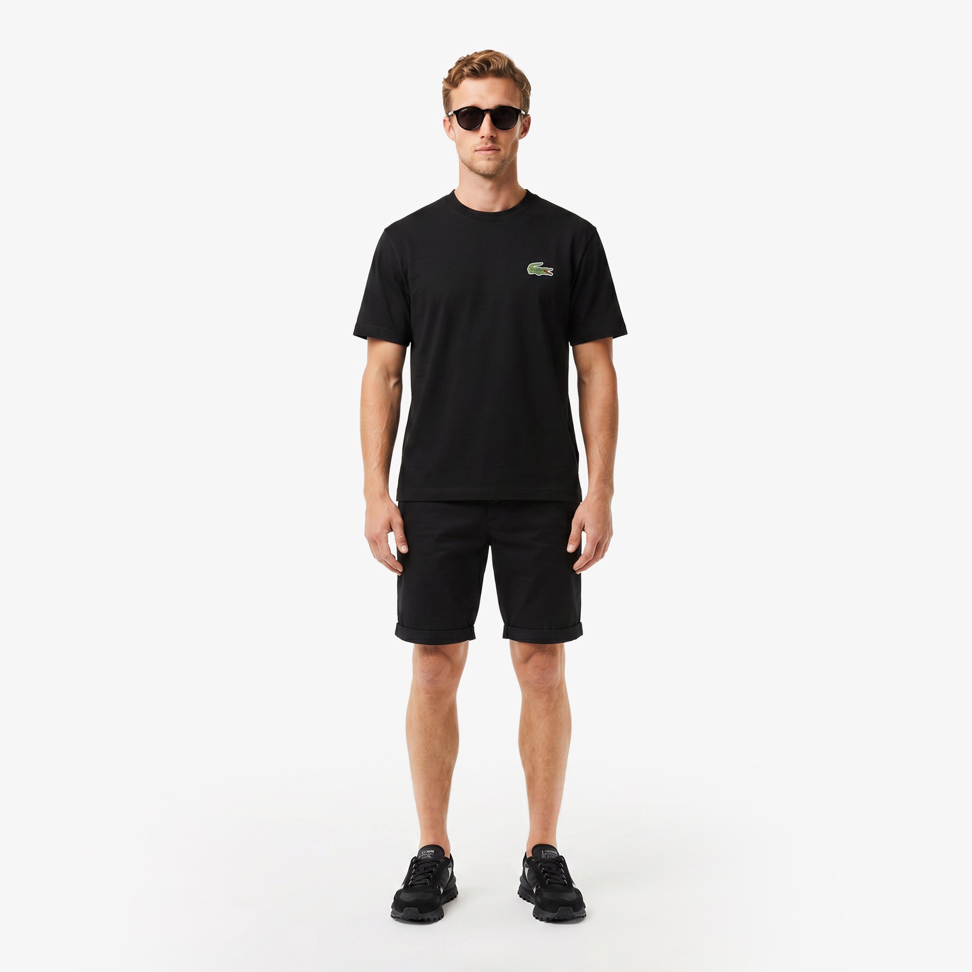 Unisex Loose Fit Bisiklet Yaka Organik Pamuk Siyah T-Shirt