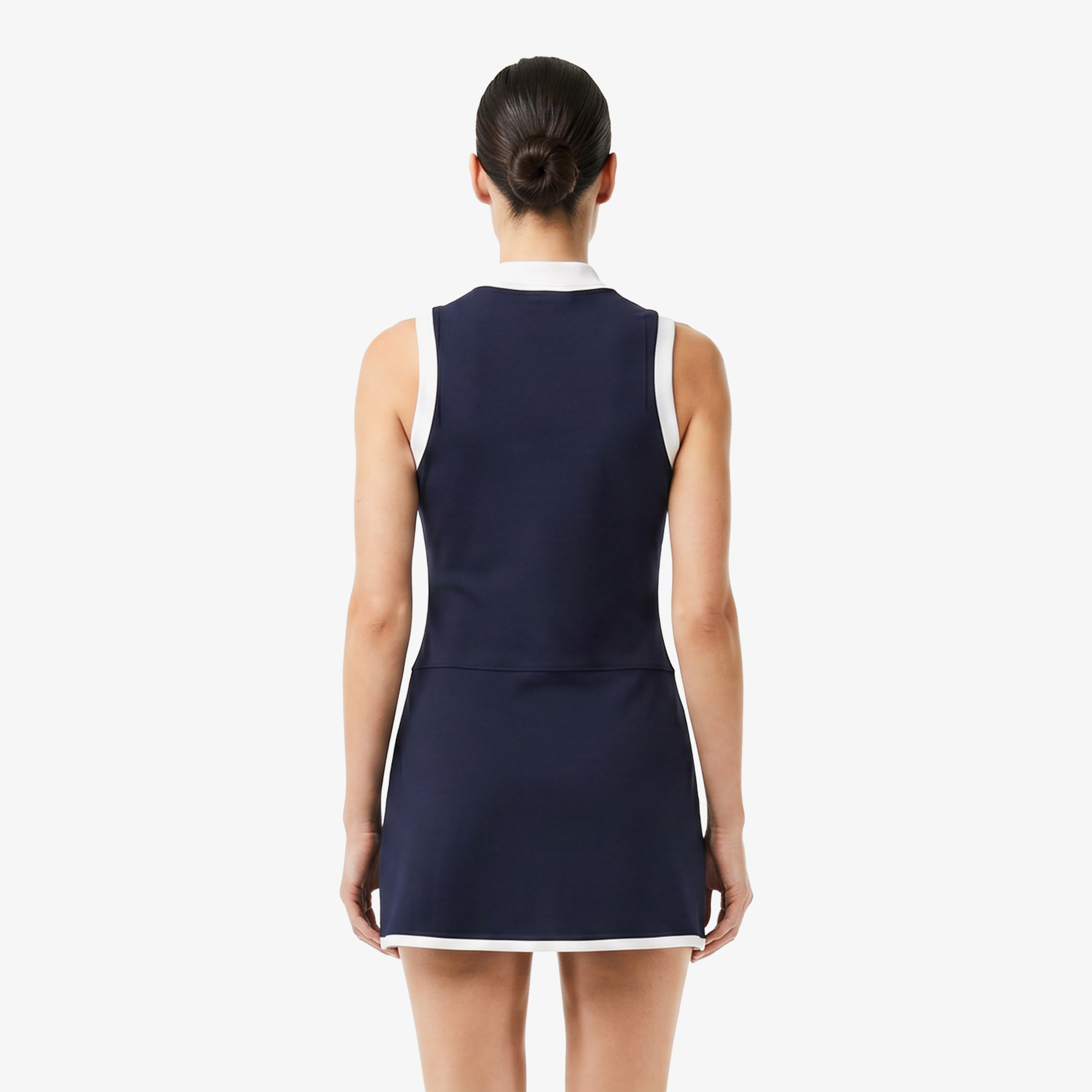 Kadın Classic Fit Kolsuz Yarım Fermuarlı Lacivert Elbise