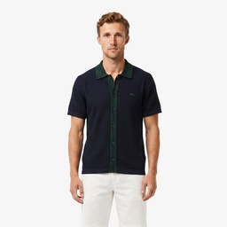 Erkek Classic Fit Kısa Kollu Polo Yaka Lacivert Triko Lacivert