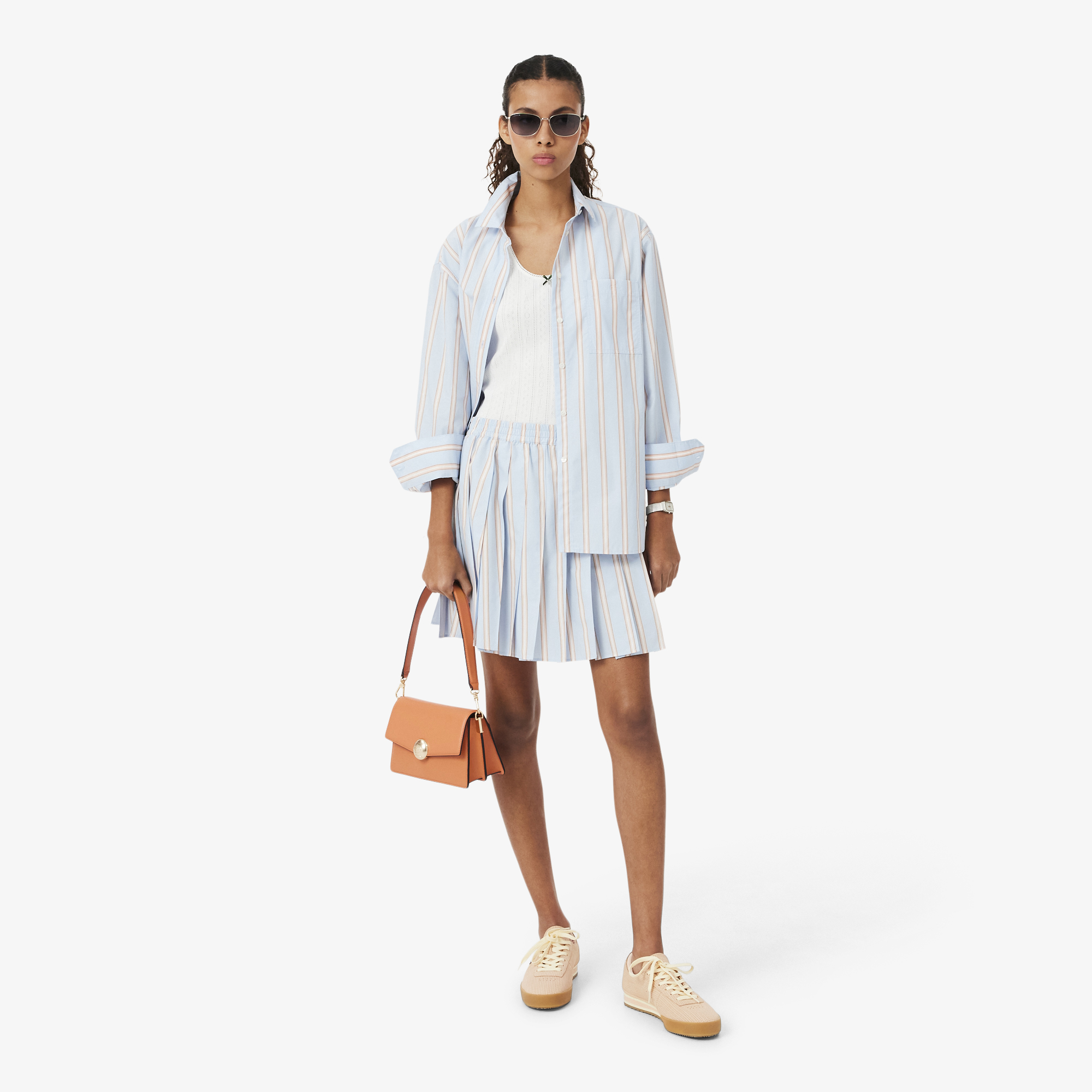Lacoste Tennis Bliss Kadın Deri Turuncu Omuz Çantası görsel 5