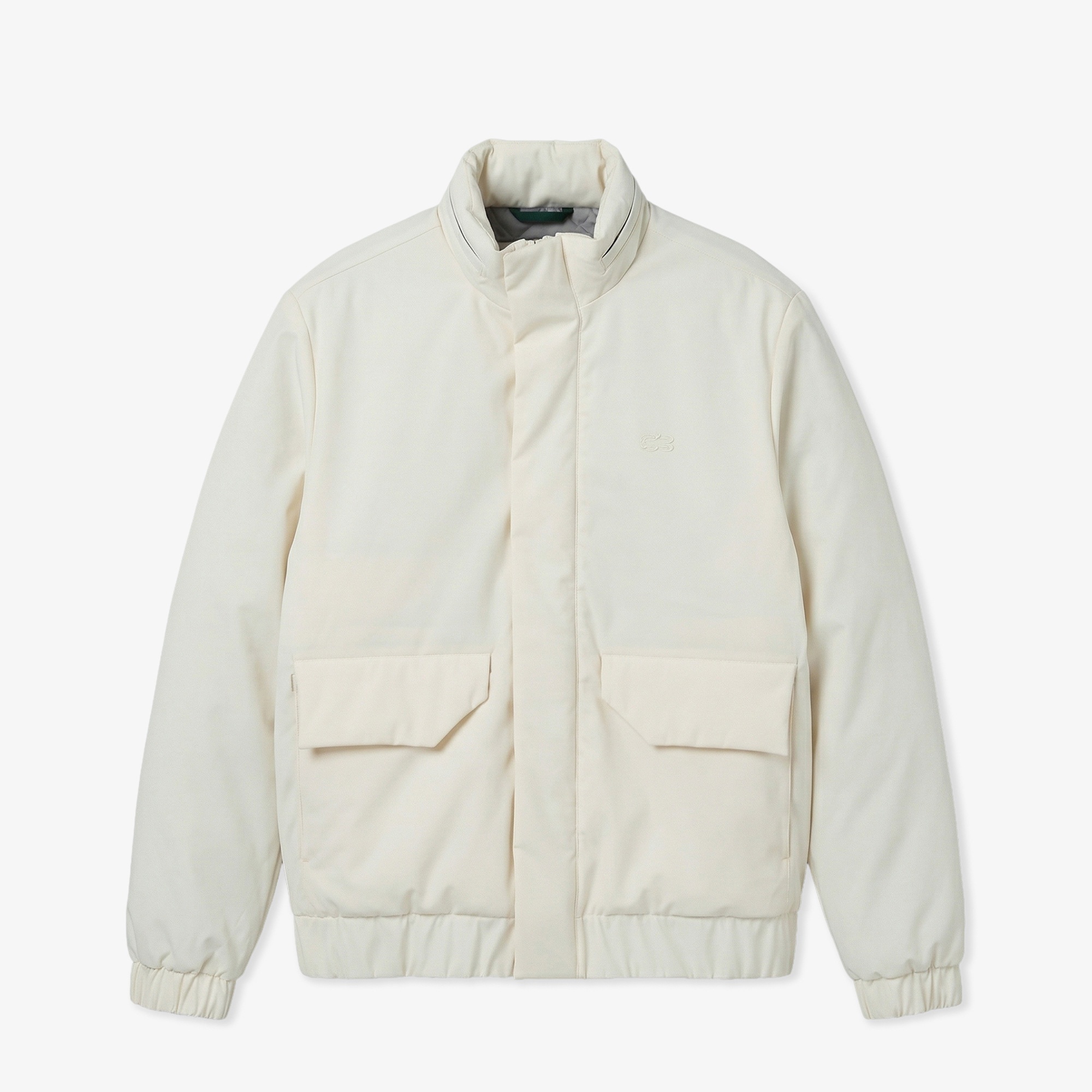 Erkek Relaxed Fit Dik Yaka Krem Mont