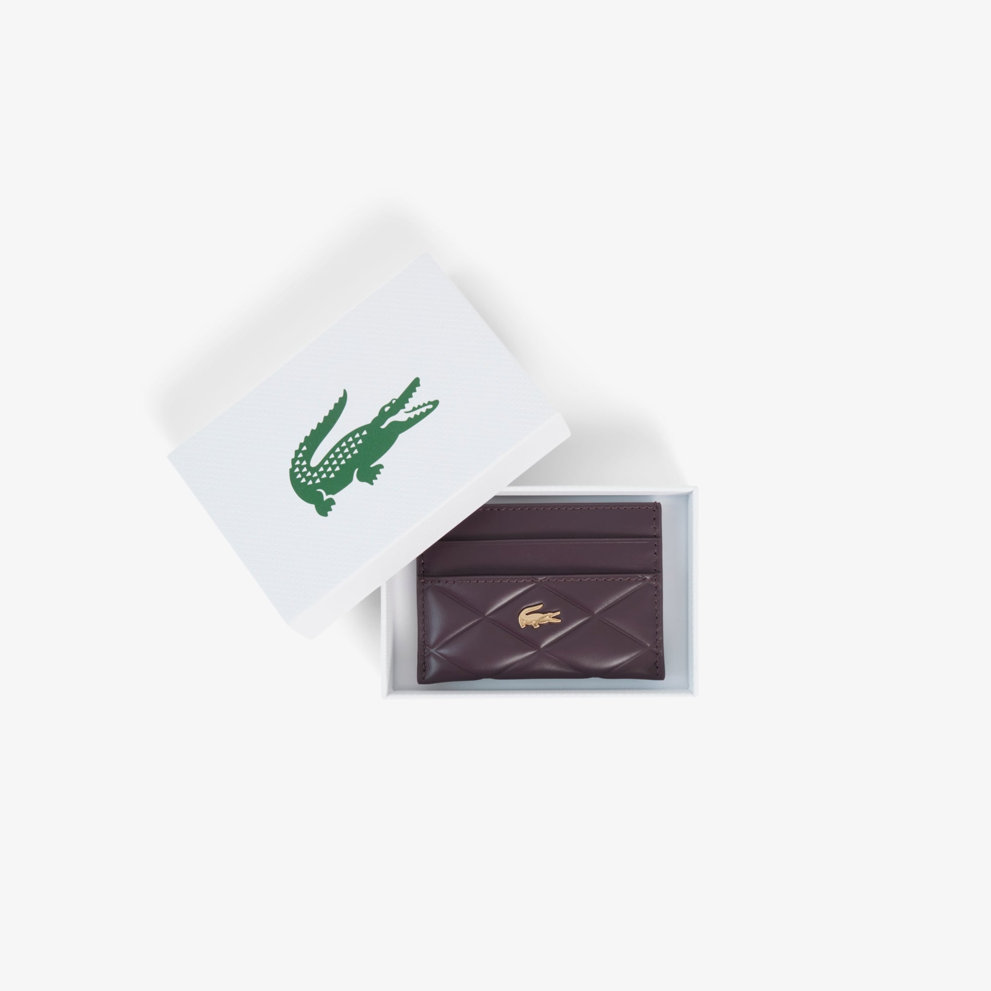 Lacoste Crocodelle Kadın Deri Bordo Kartlık görsel 5