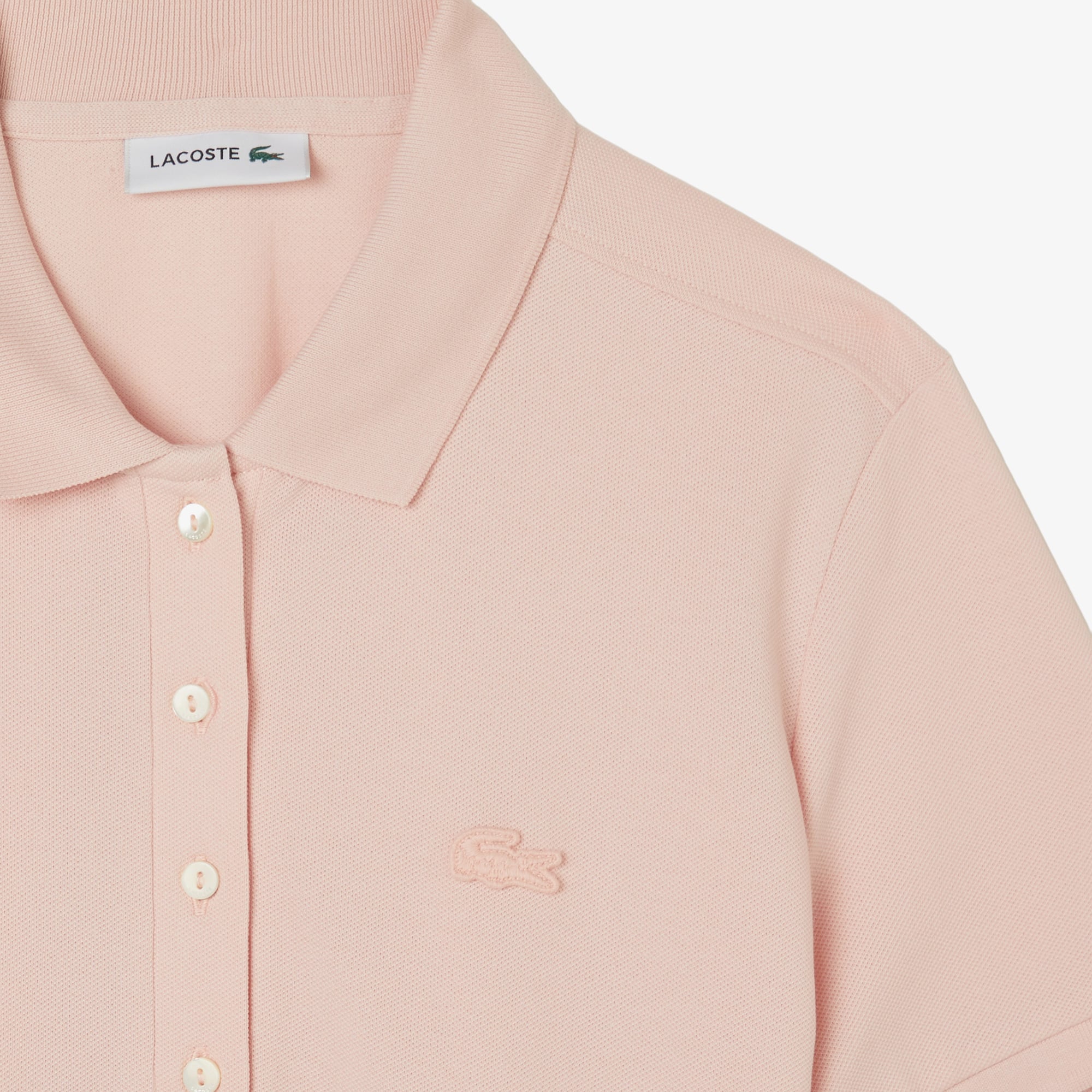 Lacoste Kadın Slim Fit Kısa Kollu Polo Yaka Pembe Elbise görsel 4